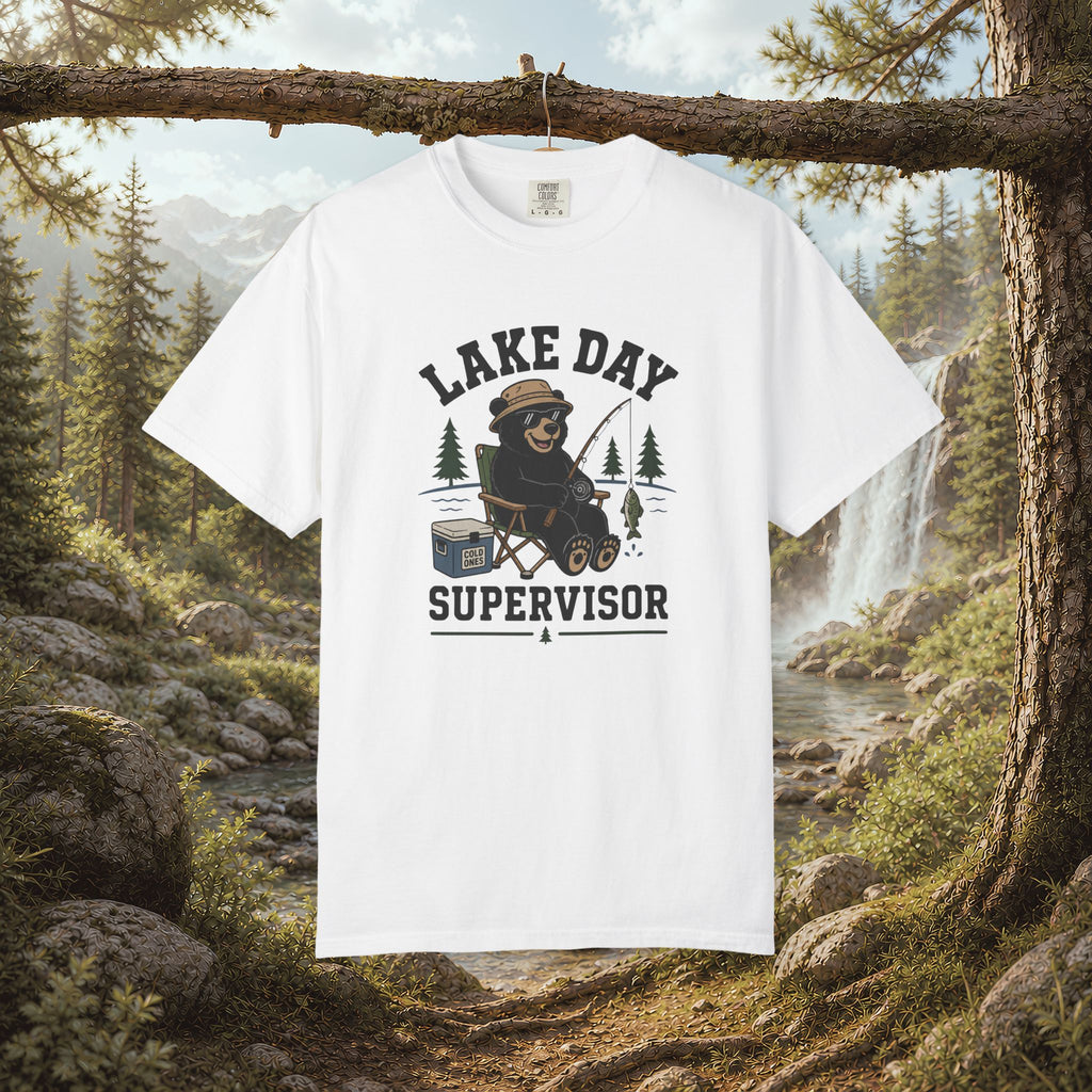 Lake Day Supervisor T-Shirt — Funny Camping & Fishing Shirt