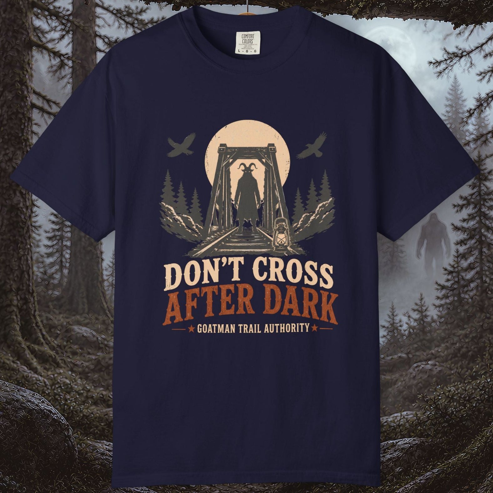 Goatman Don’t Cross After Dark T-Shirt
