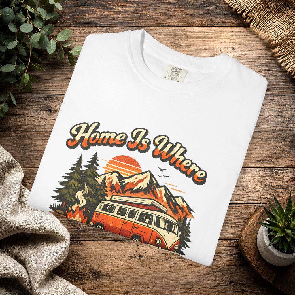 "Home Is Where We Park It" Camper Van Graphic Tee