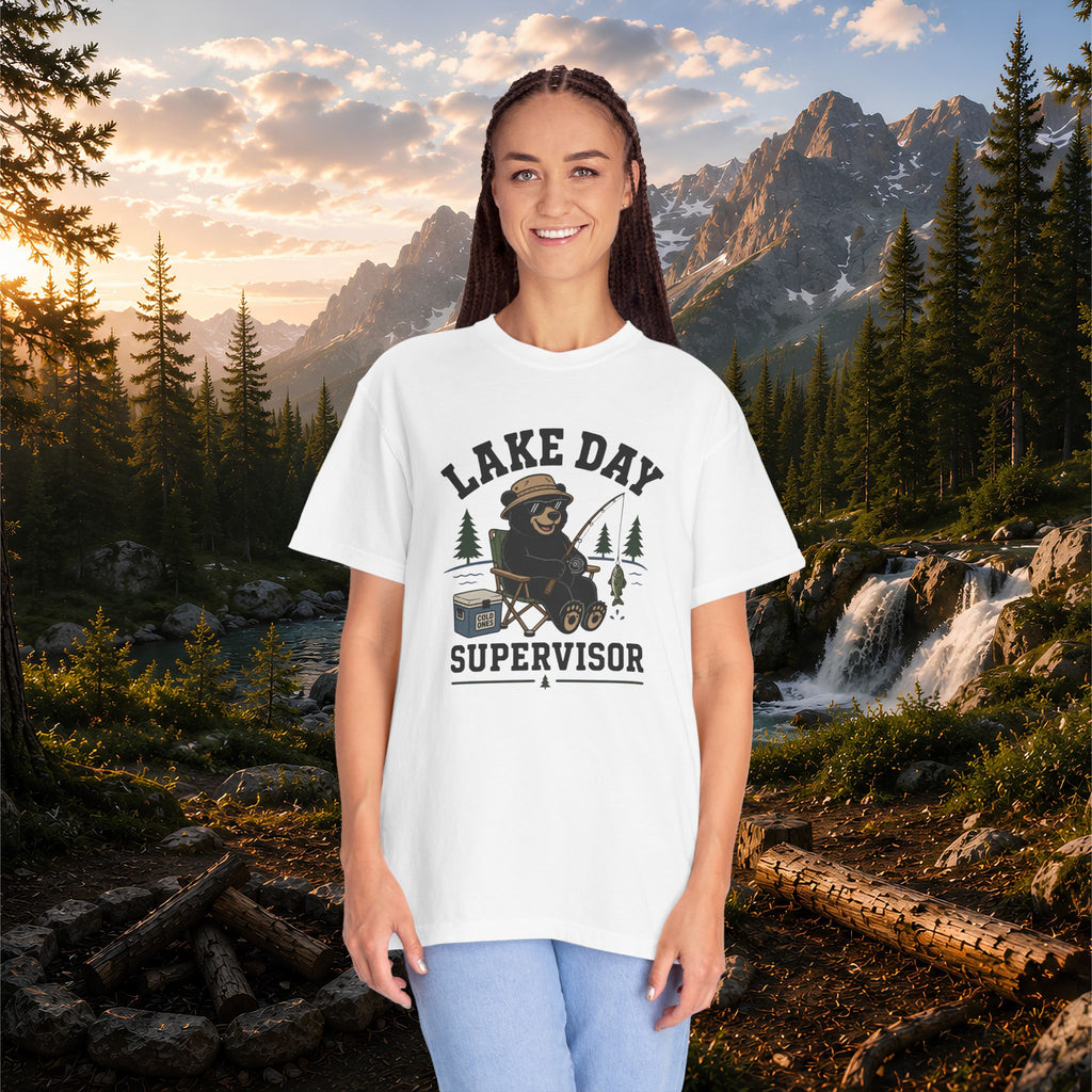 Lake Day Supervisor T-Shirt — Funny Camping & Fishing Shirt