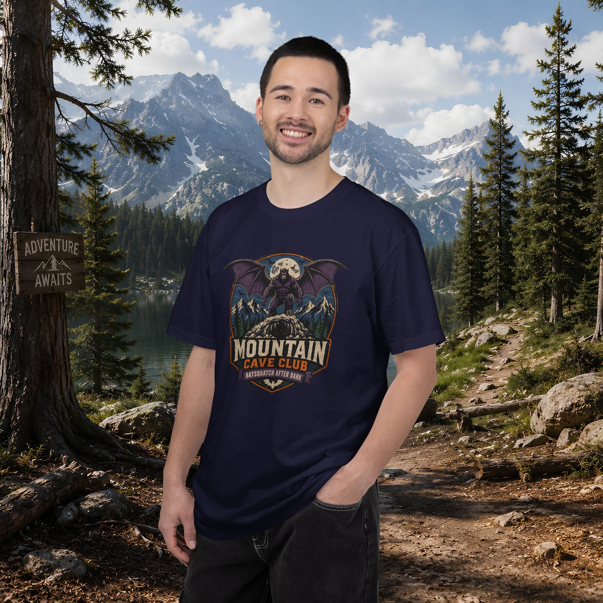 Batsquatch Mountain Cave Club Tee — Vintage Adventure T-Shirt