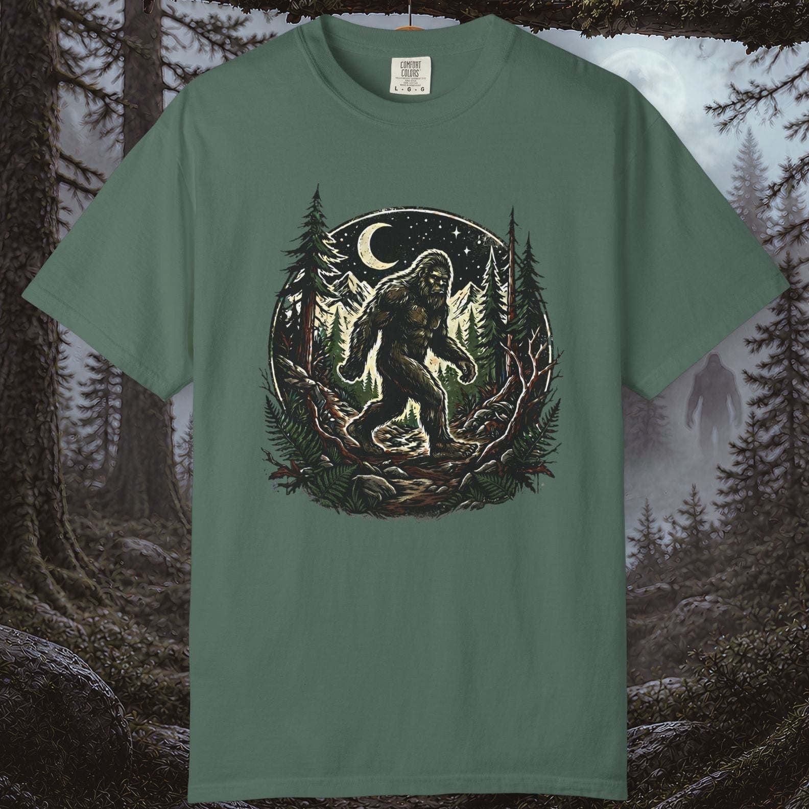 Bigfoot Forest Night T-Shirt