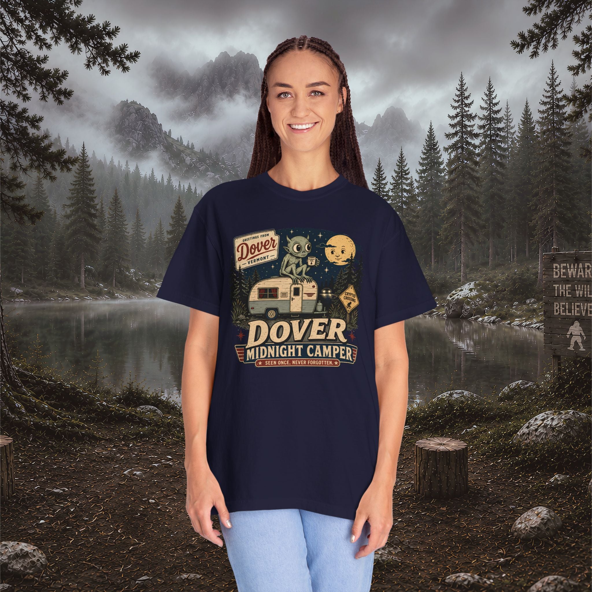 Dover Demon Midnight Camper T-Shirt — Vintage RV Camping Tee