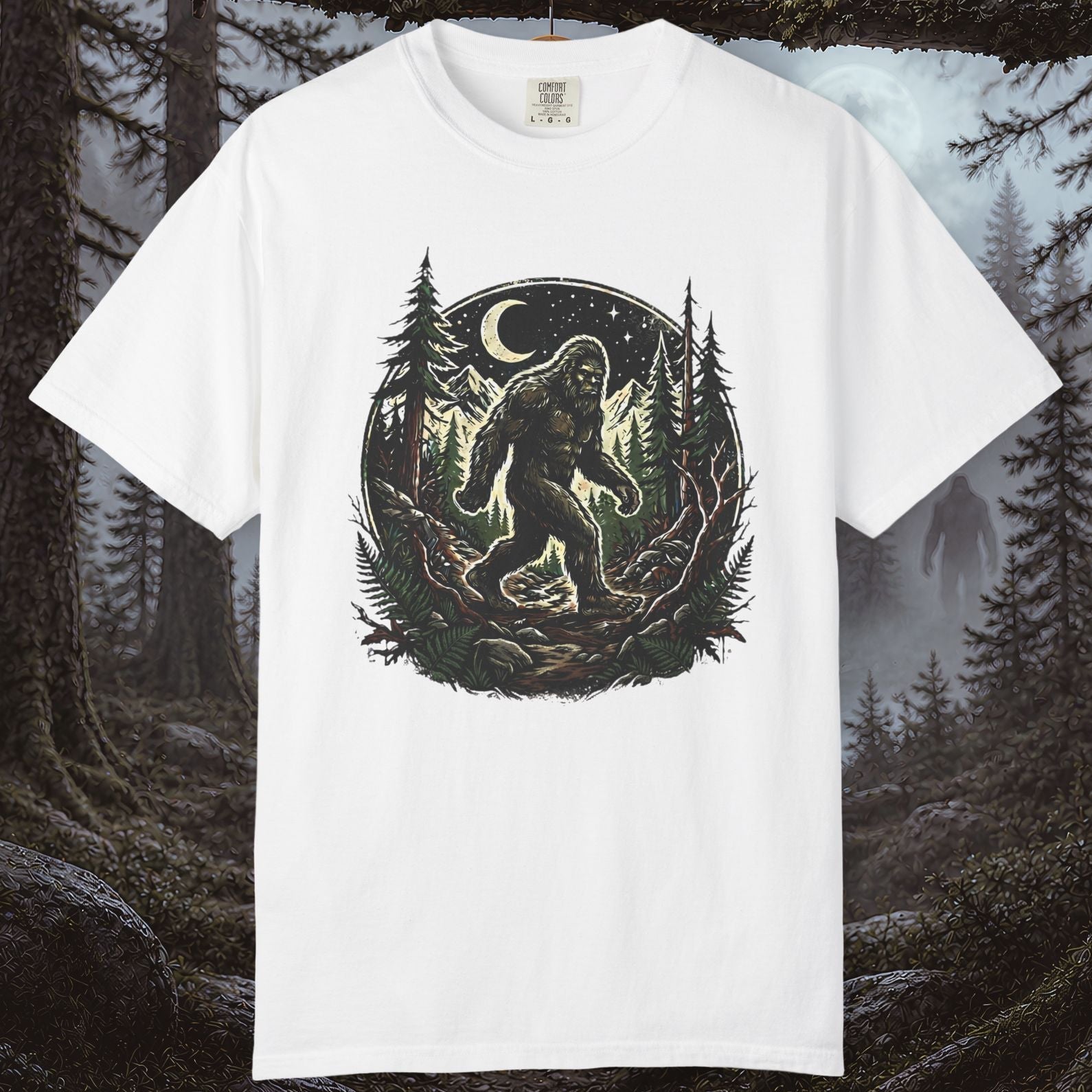 Bigfoot Forest Night T-Shirt