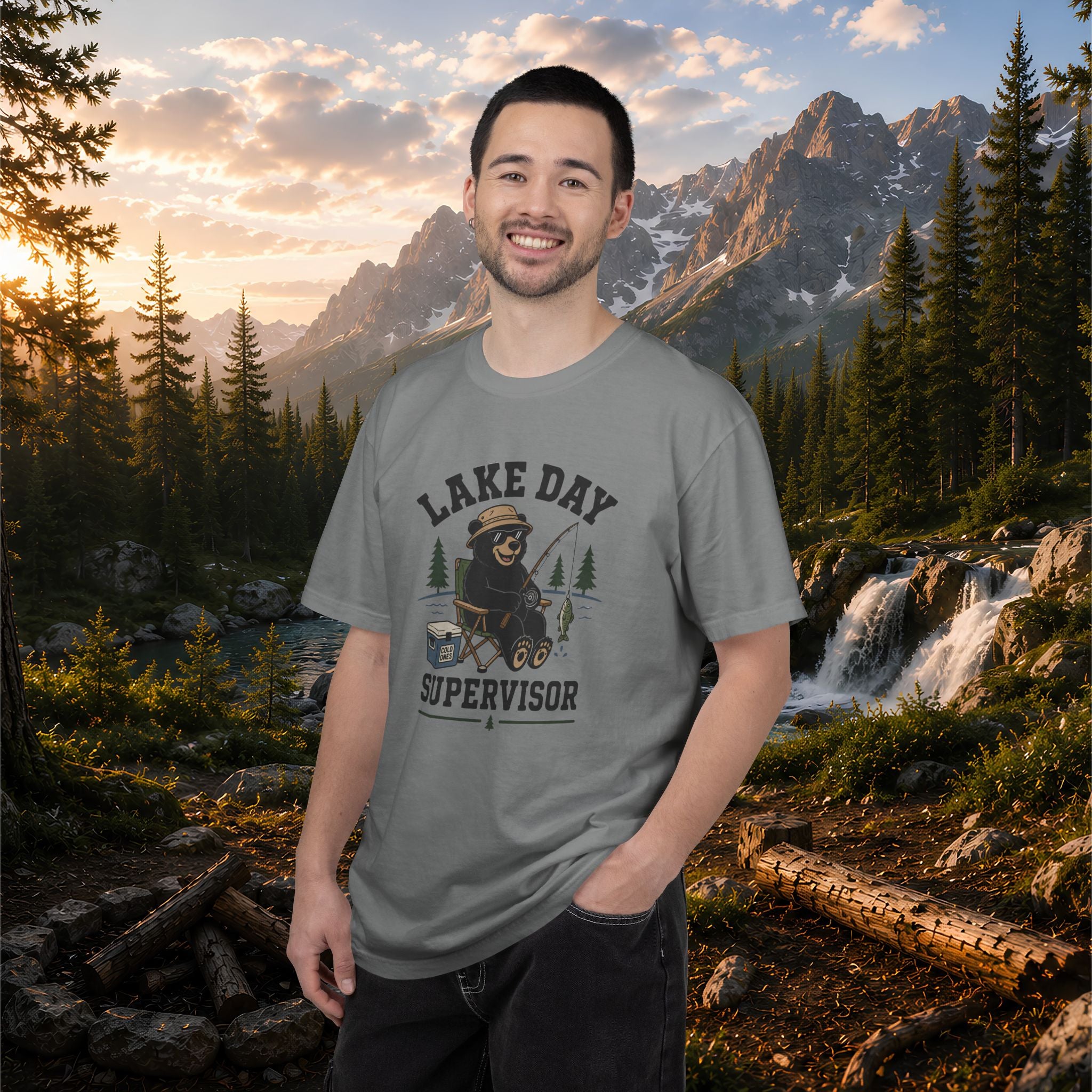 Lake Day Supervisor T-Shirt — Funny Camping & Fishing Shirt