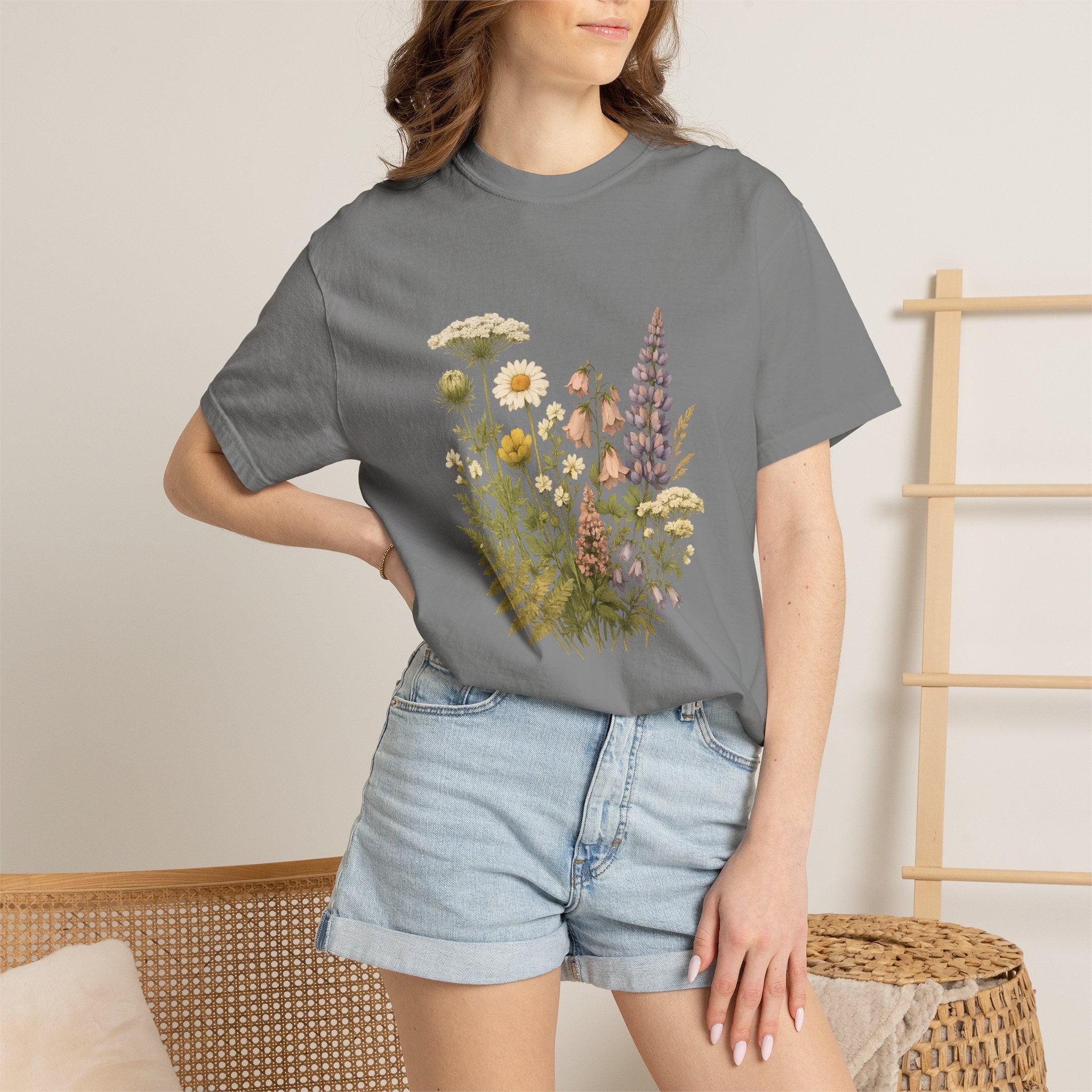 Wildflower Bouquet T-shirt | Botanical Meadow Floral Print