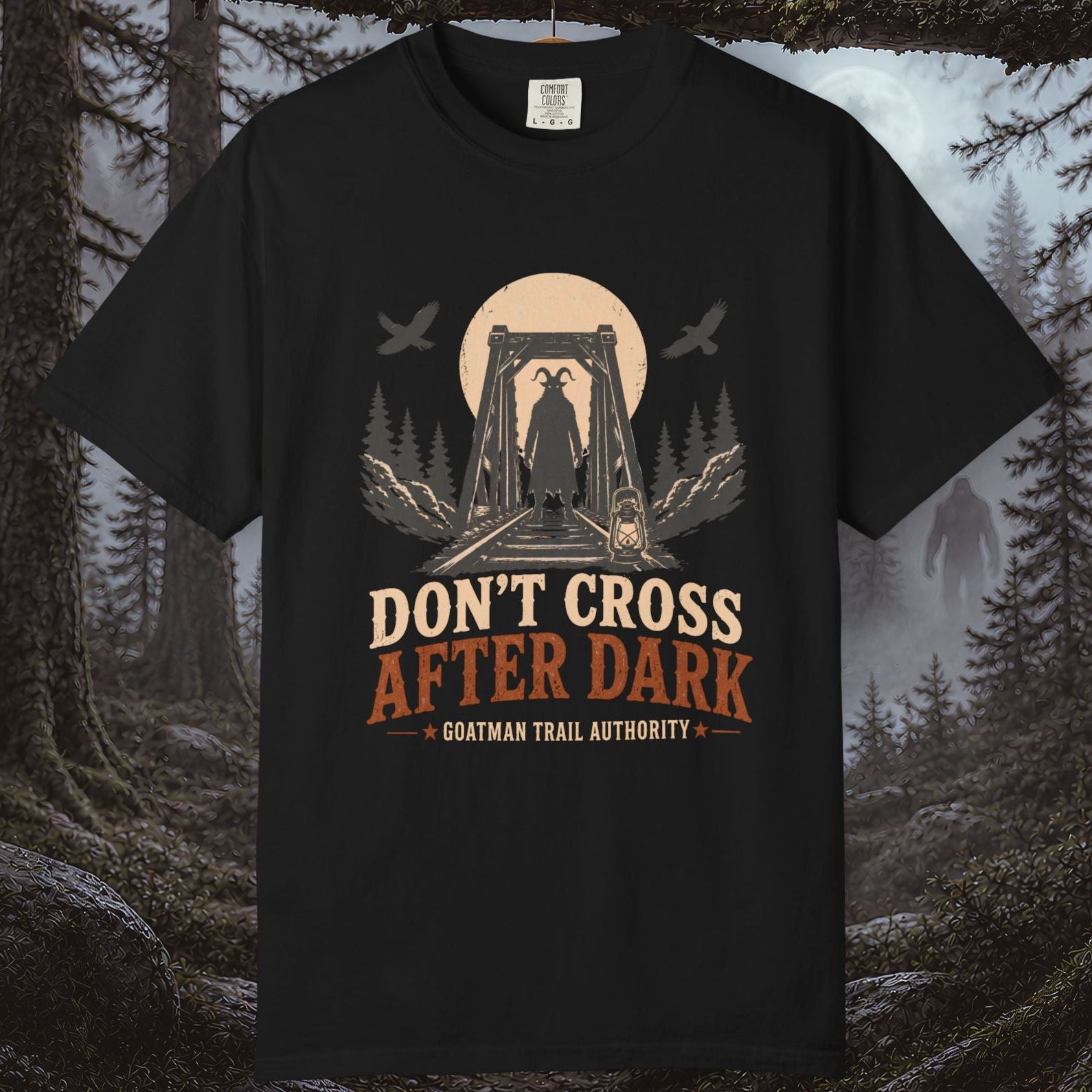 Goatman Don’t Cross After Dark T-Shirt