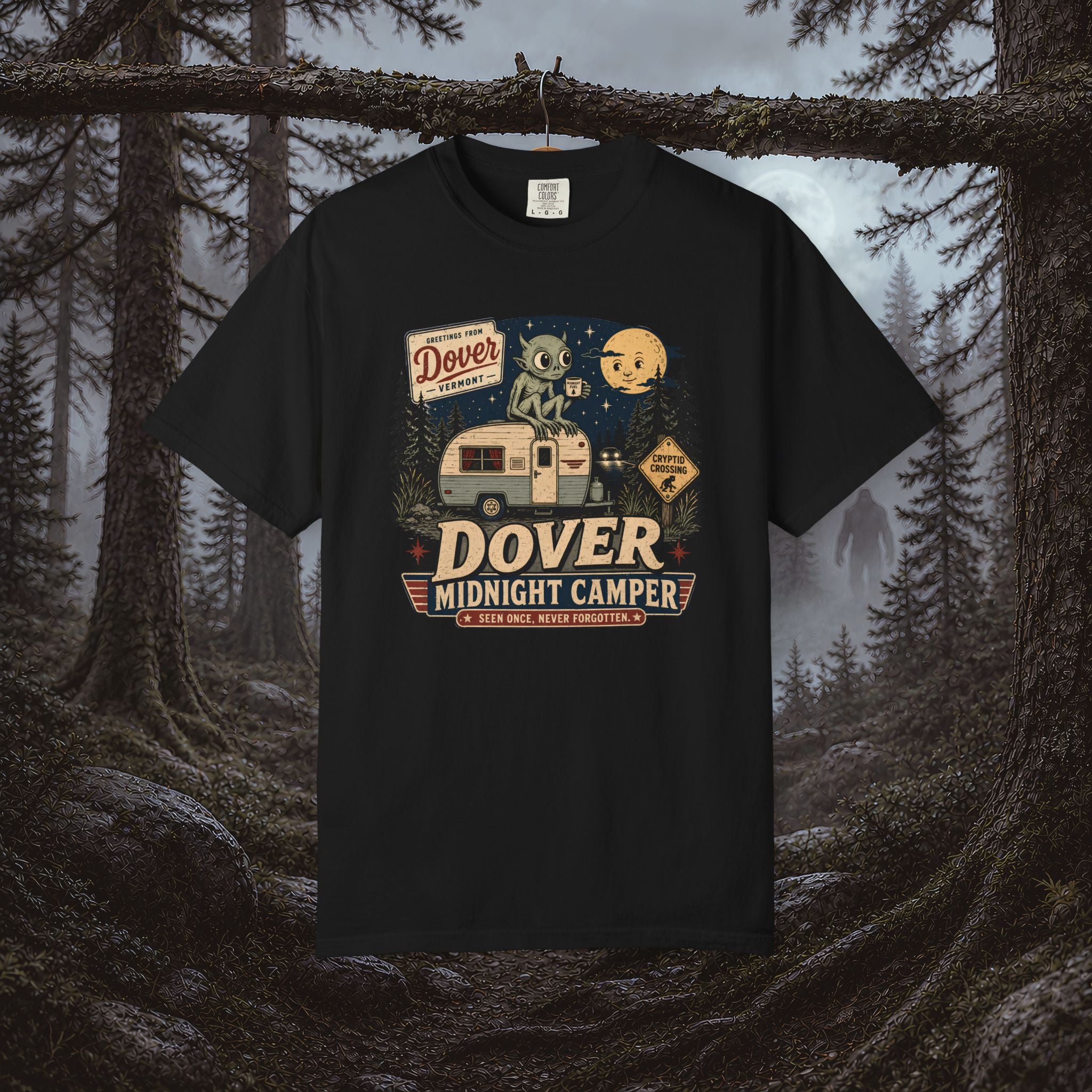 Dover Demon Midnight Camper T-Shirt — Vintage RV Camping Tee