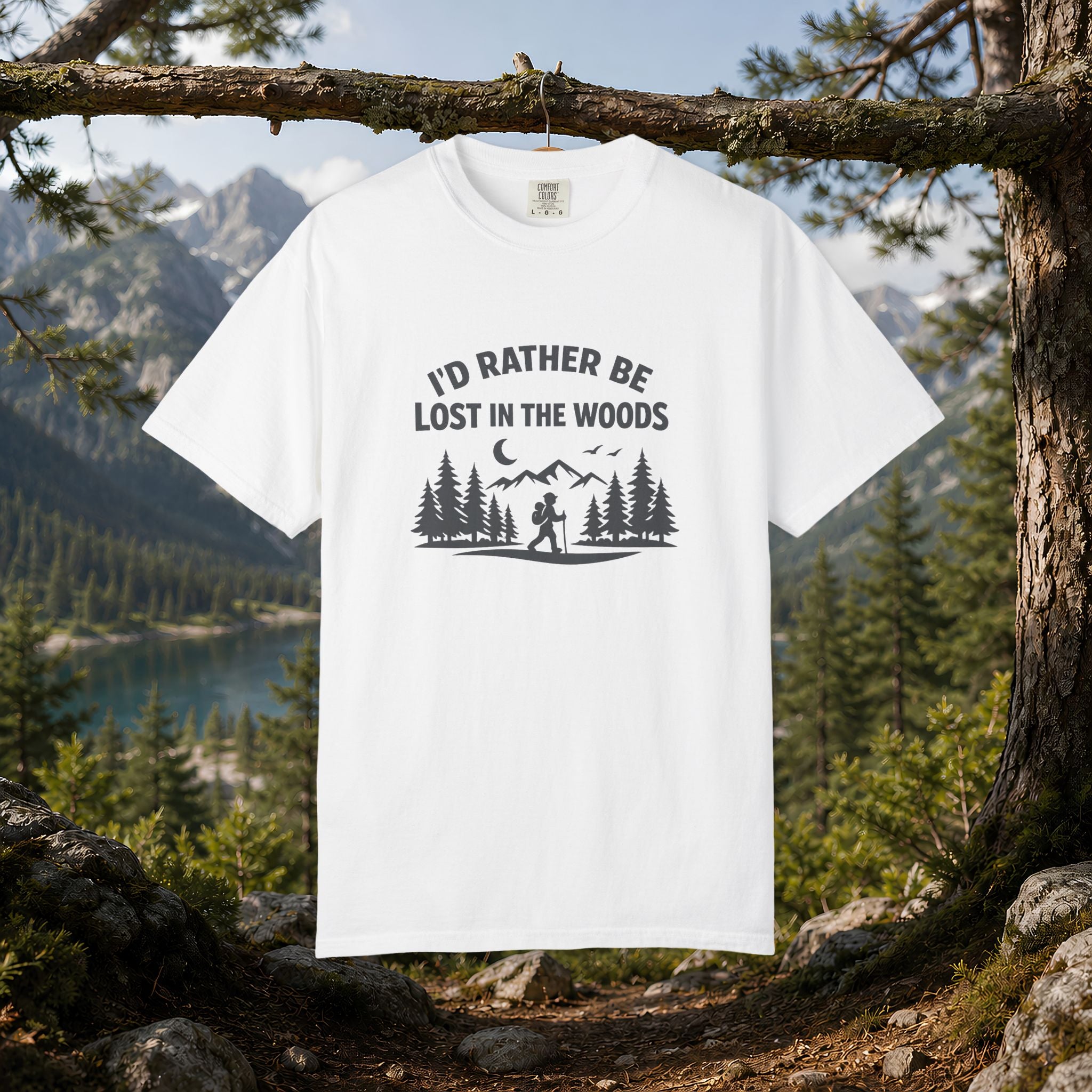 I'd Rather Be Lost In The Woods T-Shirt — Hiking Nature Graphic Tee