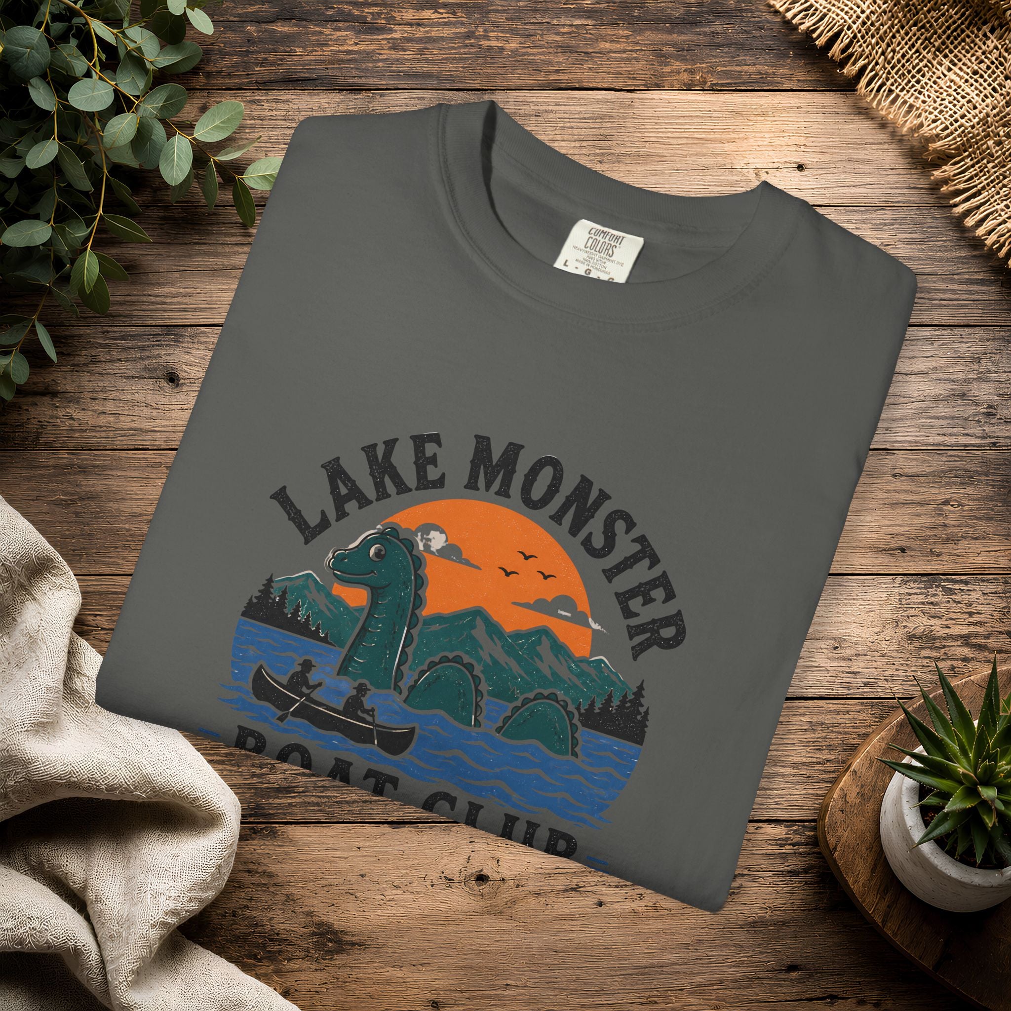 Champ Lake Monster Boat Club T-Shirt — Retro Nautical Crew Tee