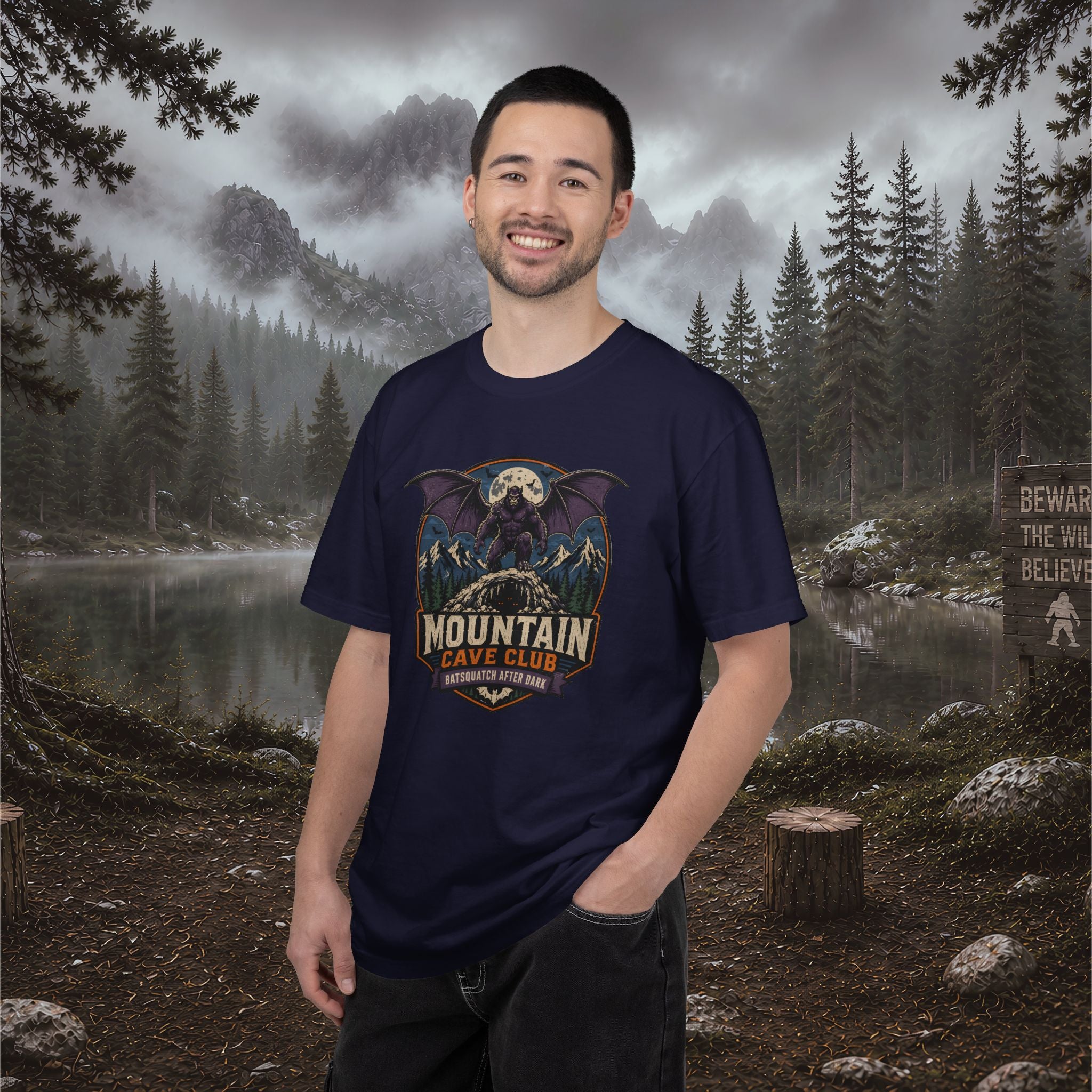 Batsquatch Mountain Cave Club Tee — Vintage Adventure T-Shirt