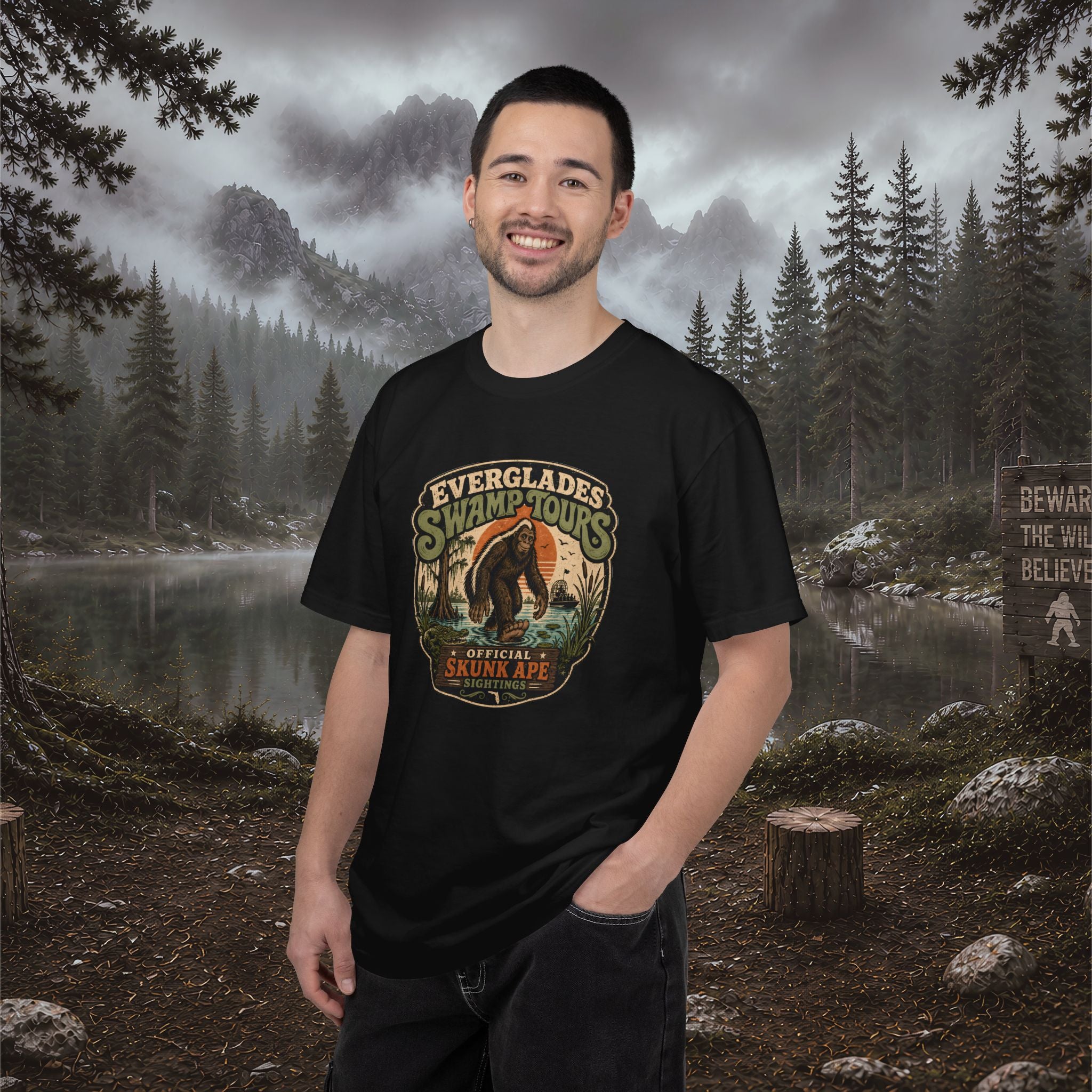 Everglades Swamp Tours T‑Shirt — Official Skunk Ape Vintage Graphic