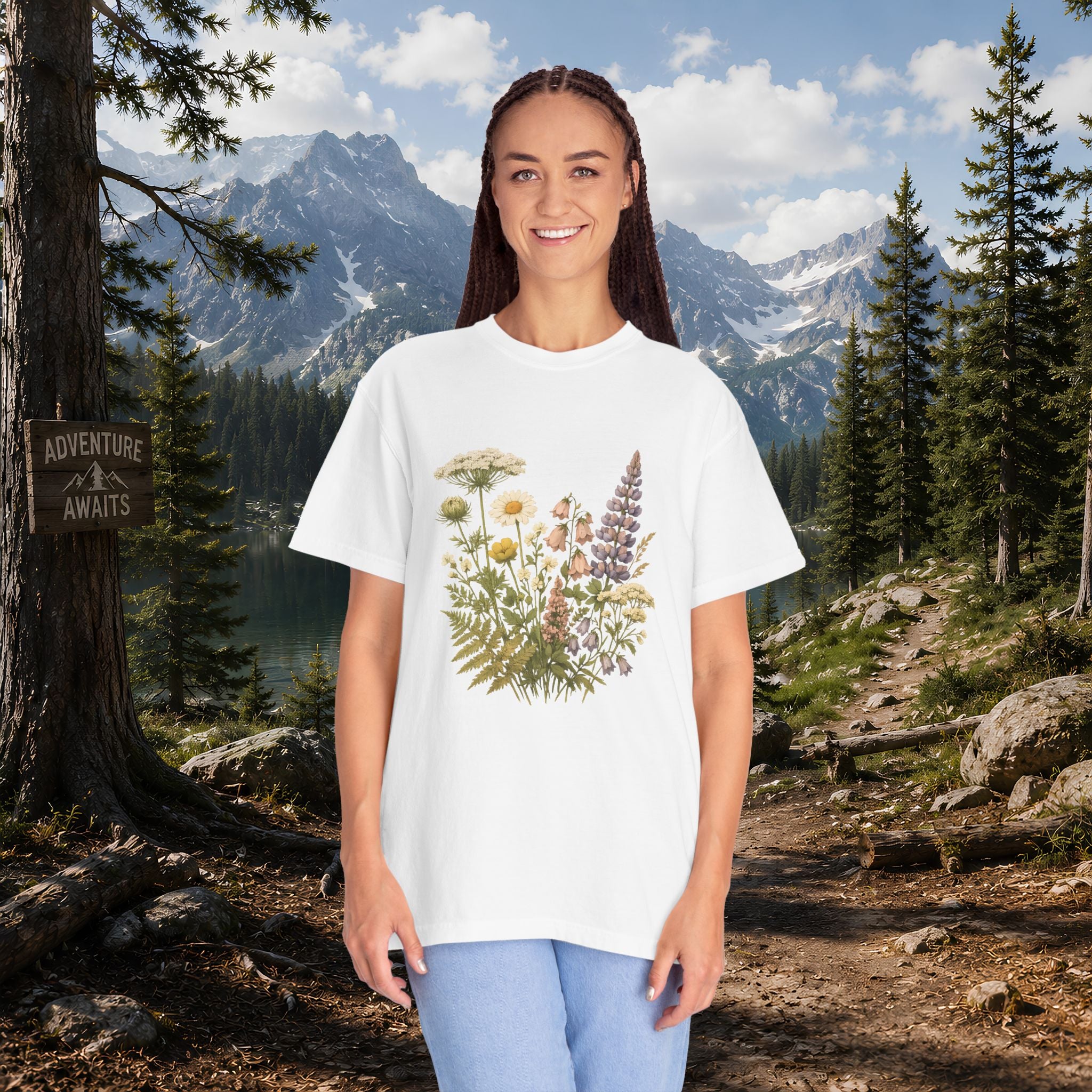 Wildflower Bouquet T-shirt | Botanical Meadow Floral Print