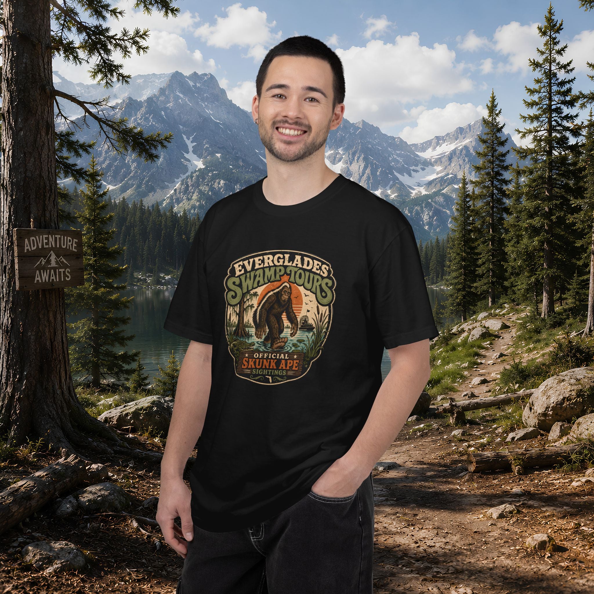 Everglades Swamp Tours T‑Shirt — Official Skunk Ape Vintage Graphic