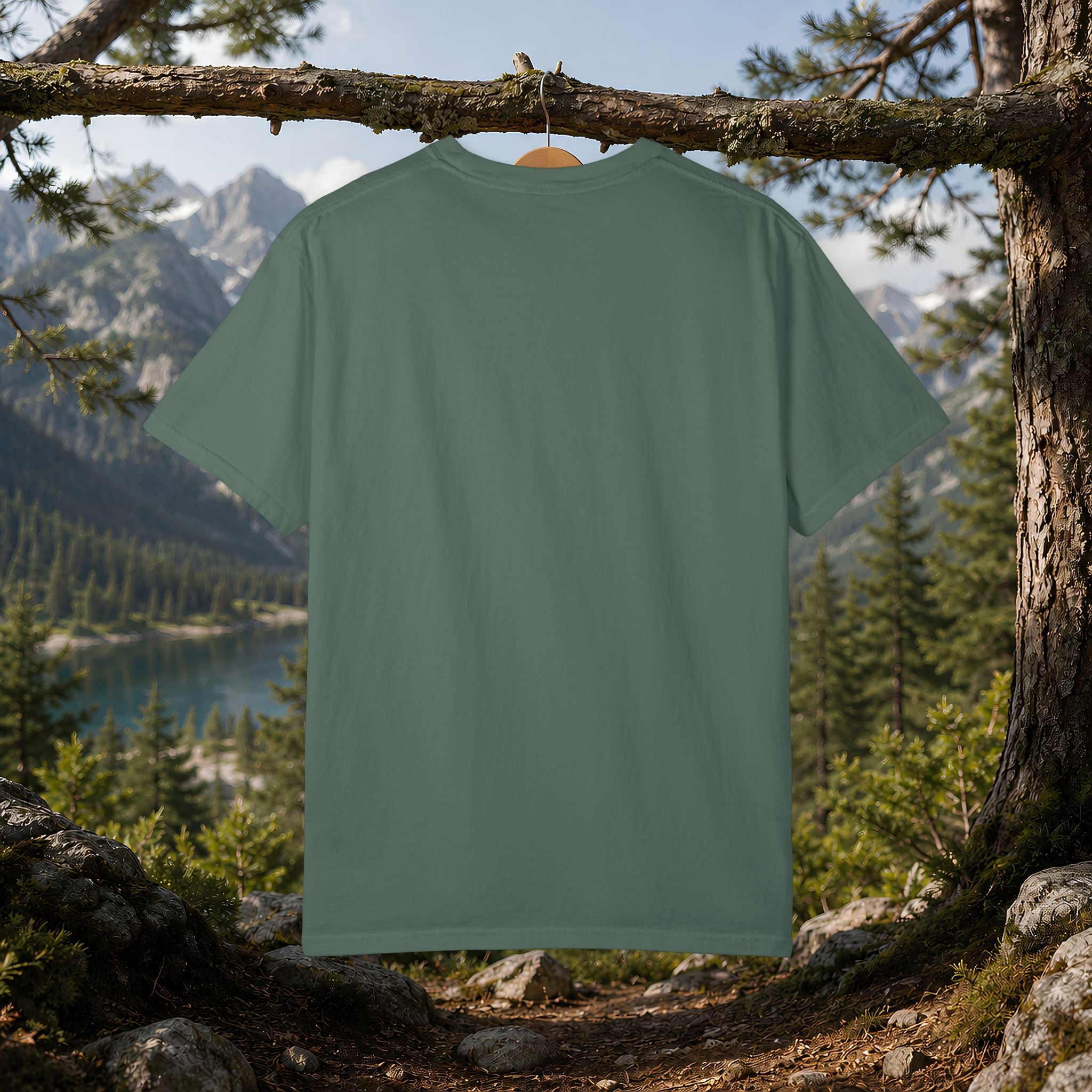 Bigfoot 'Naturally Unavailable' T-Shirt — Bigfoot Walking Into Forest Graphic