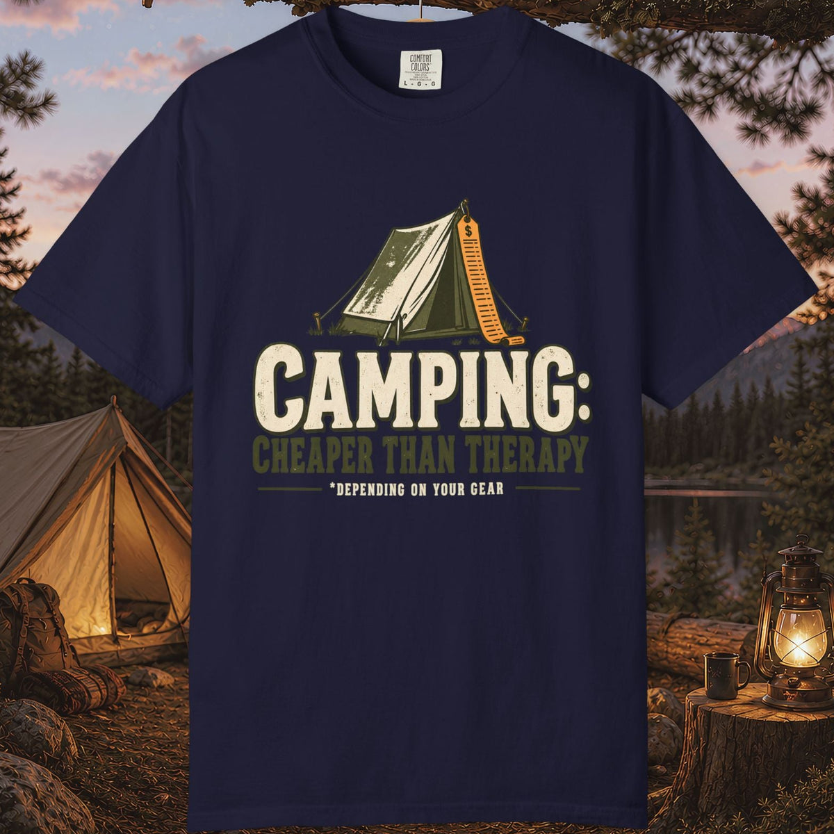 Camping: Cheaper Than Therapy T-Shirt