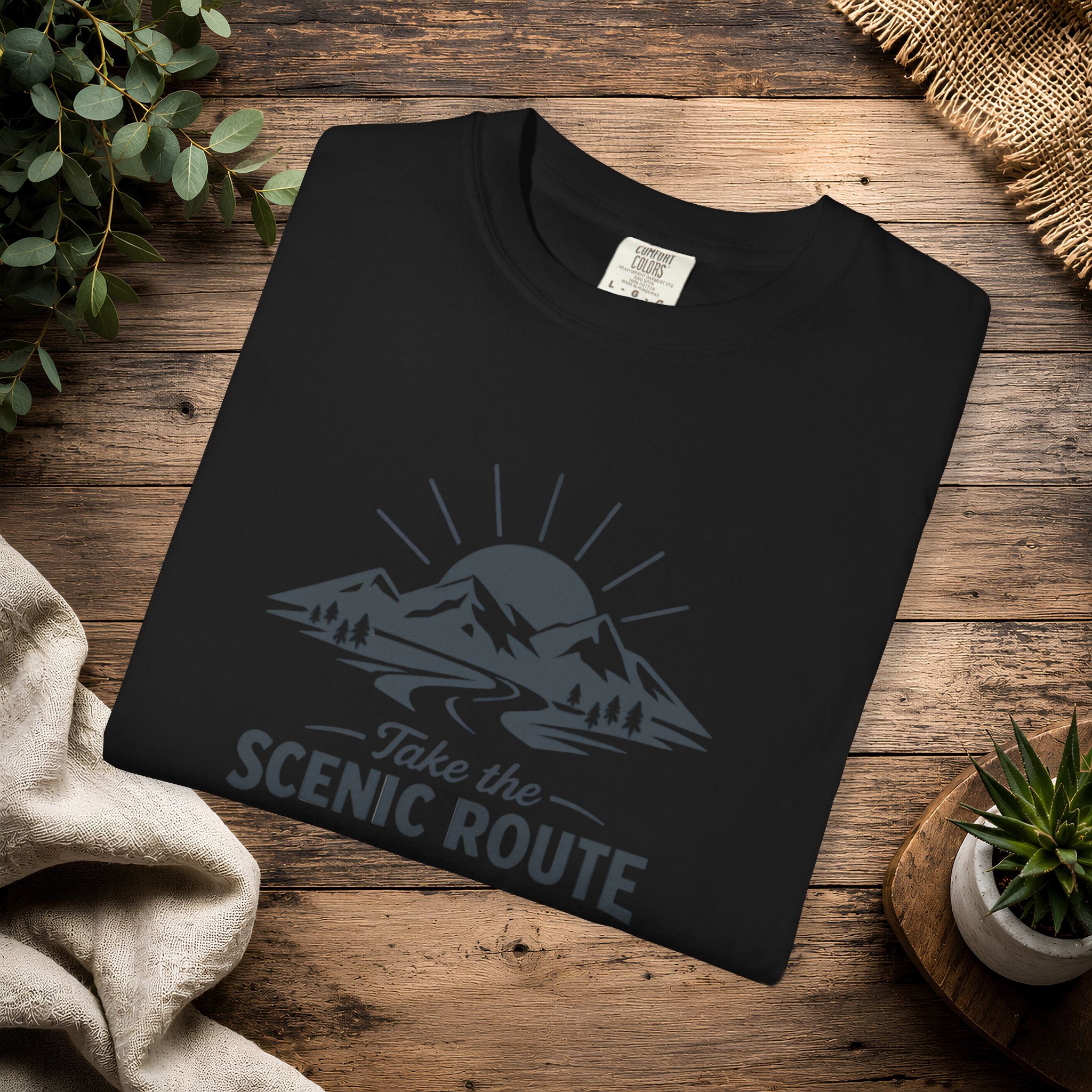 Scenic Route T‑Shirt — Take the Scenic Route Mountain Adventure Tee