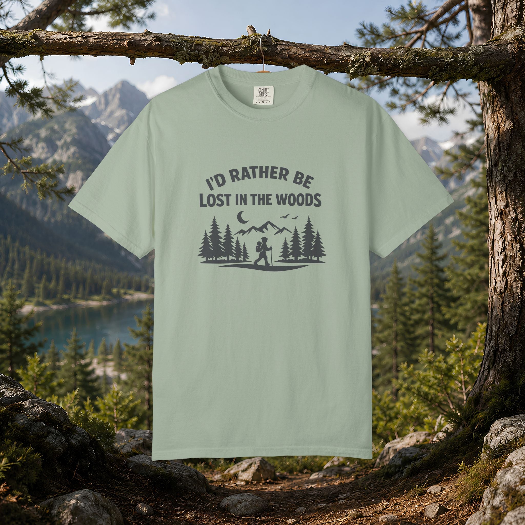 I'd Rather Be Lost In The Woods T-Shirt — Hiking Nature Graphic Tee
