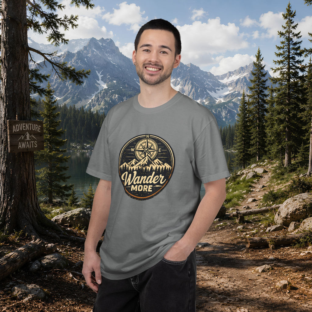 Wander More T-Shirt — Adventure Compass Graphic Tee