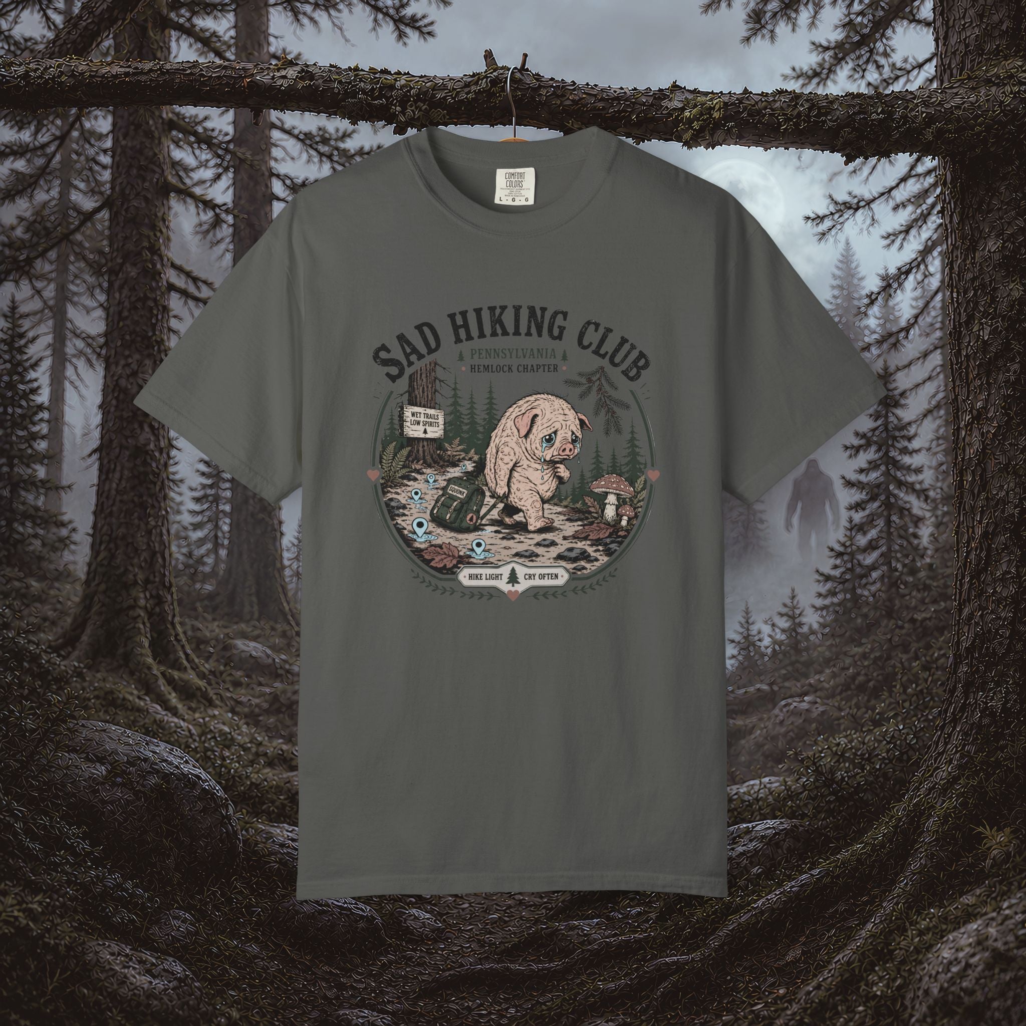 Squonk Sad Hiking Club T-Shirt — Vintage Mountain Camping Tee