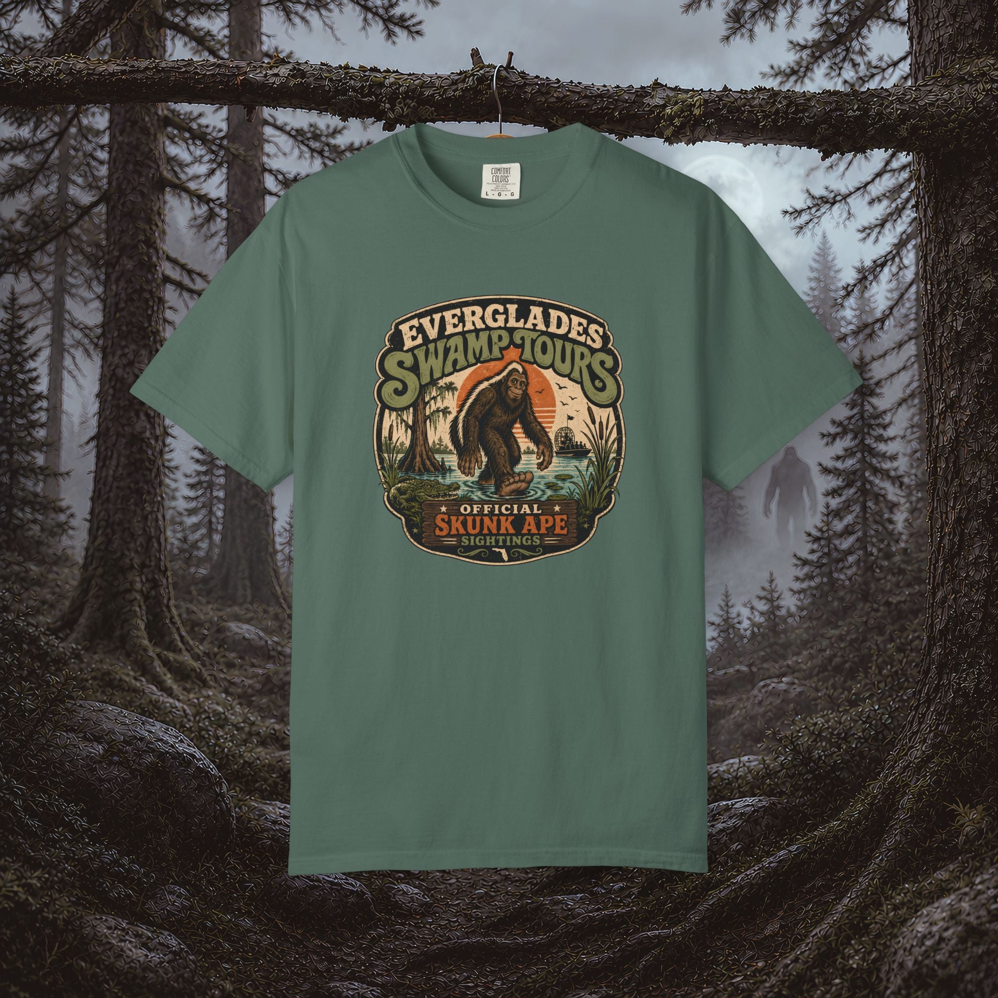 Everglades Swamp Tours T‑Shirt — Official Skunk Ape Vintage Graphic