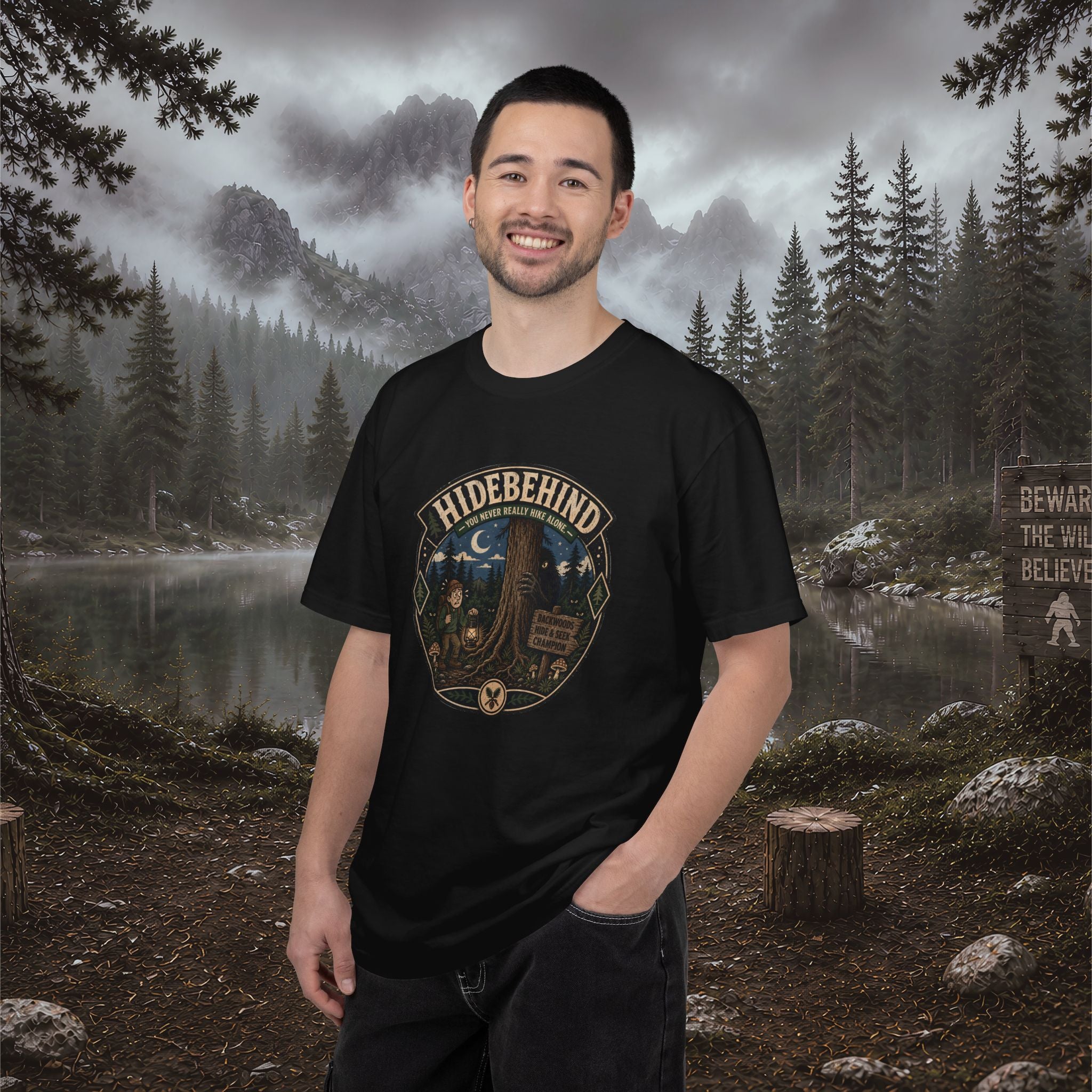 Hidebehind Cryptid T-Shirt — Vintage Outdoor Adventure Tee
