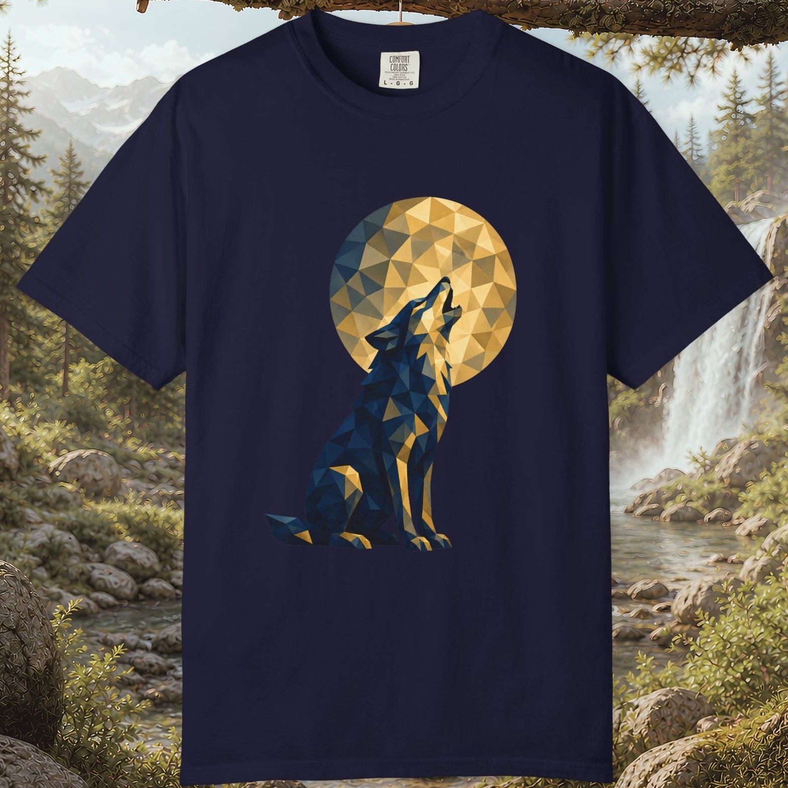 Geometric Howling Wolf T-Shirt