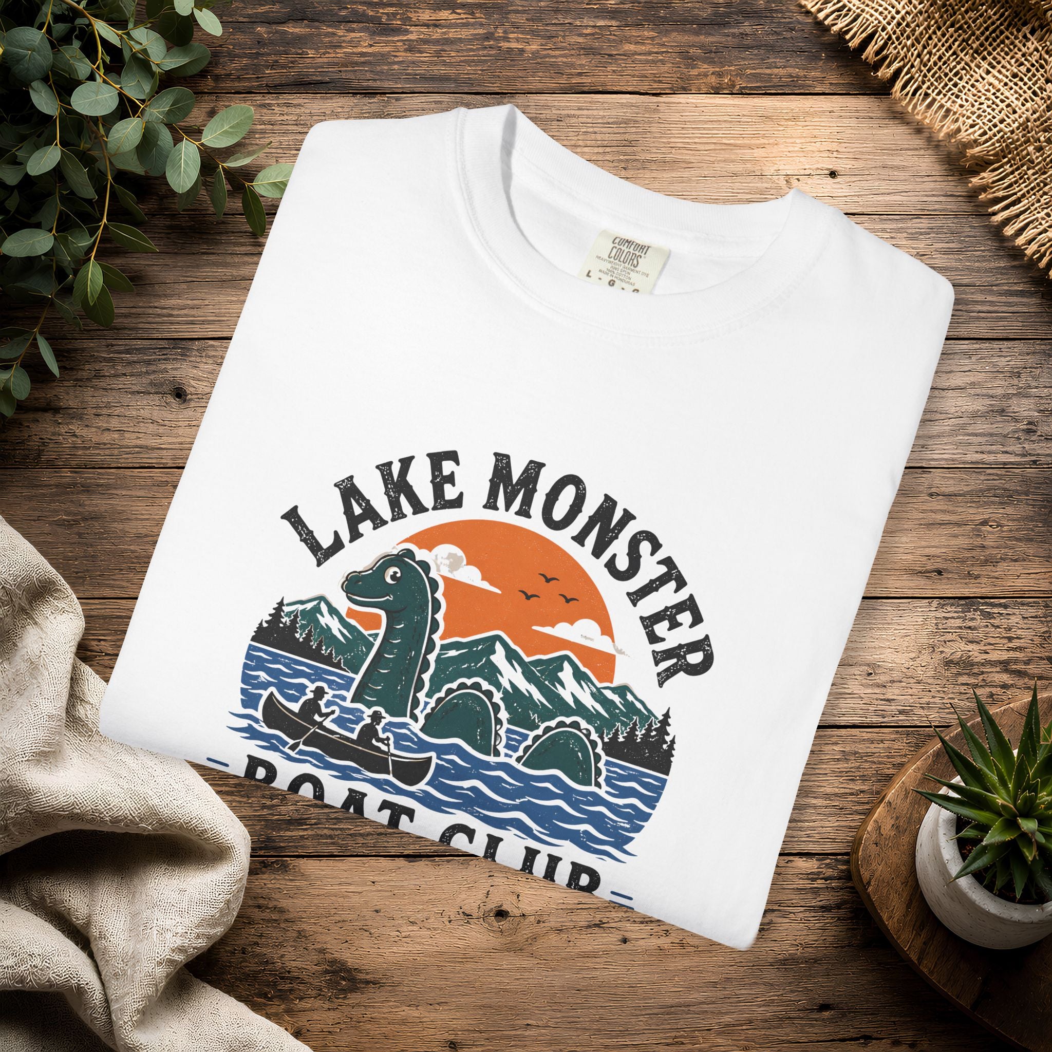Champ Lake Monster Boat Club T-Shirt — Retro Nautical Crew Tee
