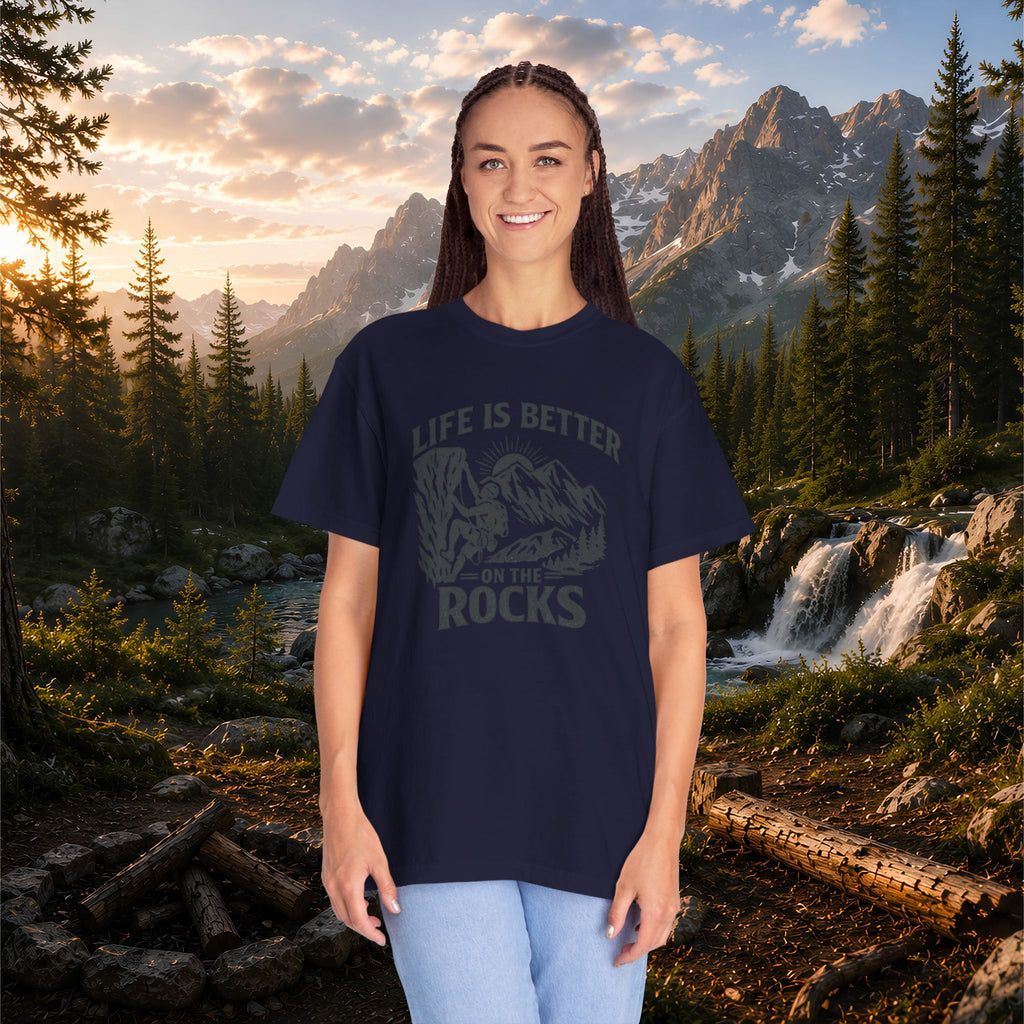 Life Is Better on the Rocks Mountain T-Shirt - Climbing Tee
