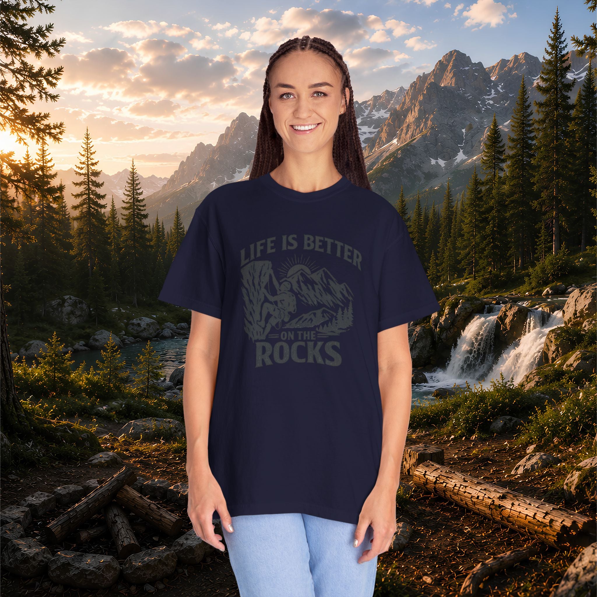Life Is Better on the Rocks Mountain T-Shirt - Climbing Tee