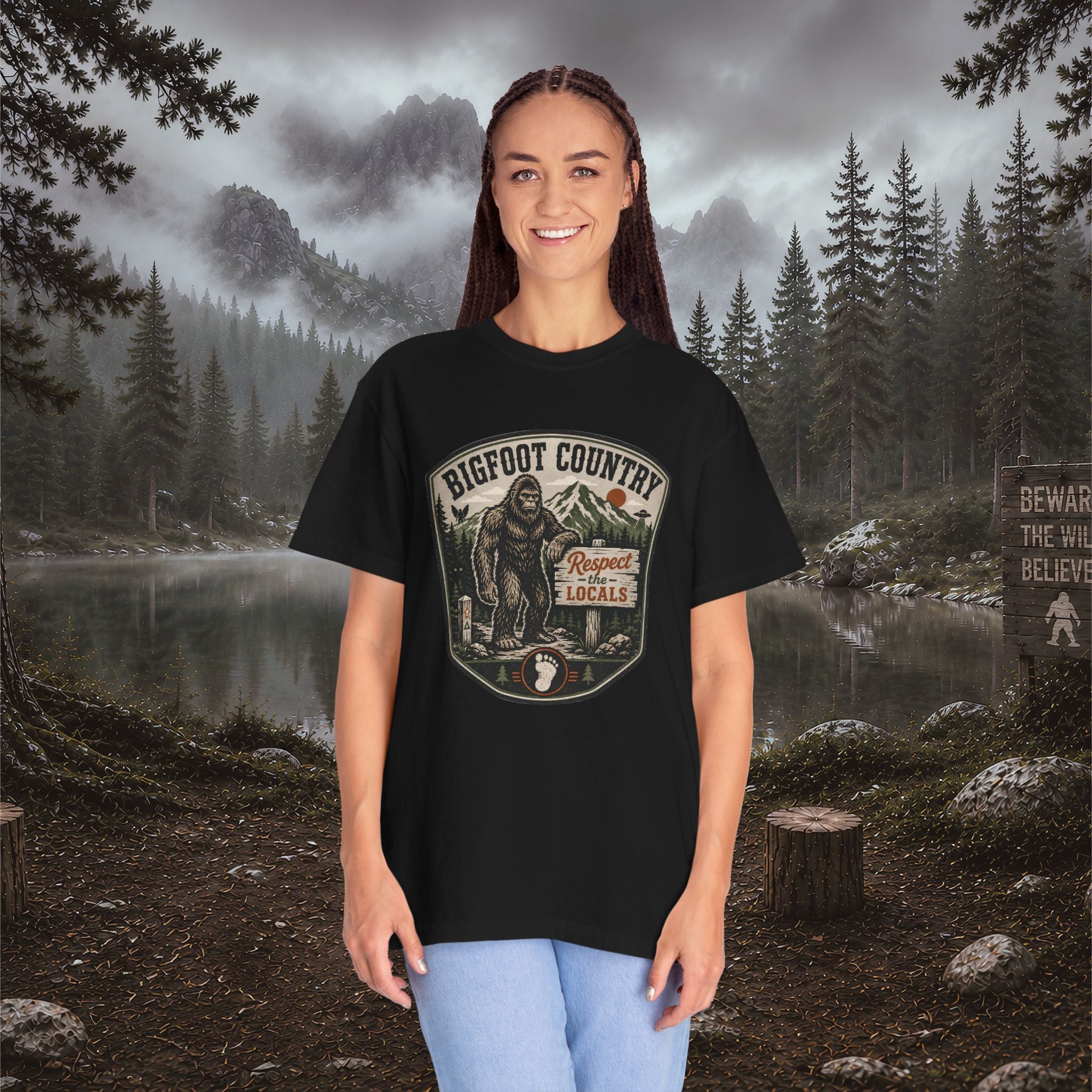 Bigfoot Country T-Shirt — Respect the Locals Outdoor Graphic Tee