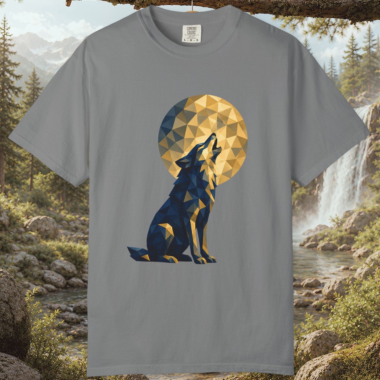 Geometric Howling Wolf T-Shirt