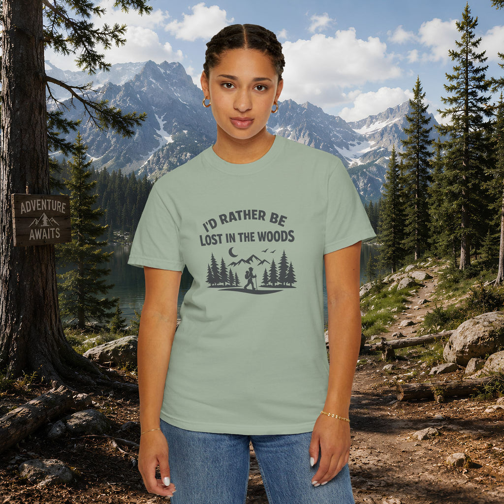 I'd Rather Be Lost In The Woods T-Shirt — Hiking Nature Graphic Tee