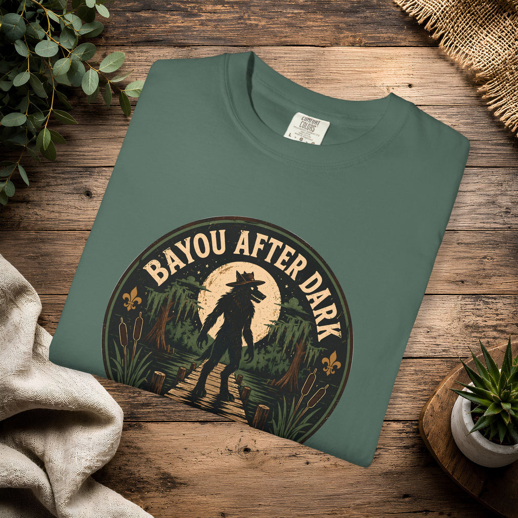 Rougarou Bayou After Dark T-Shirt — Swamp Cryptid Graphic Tee