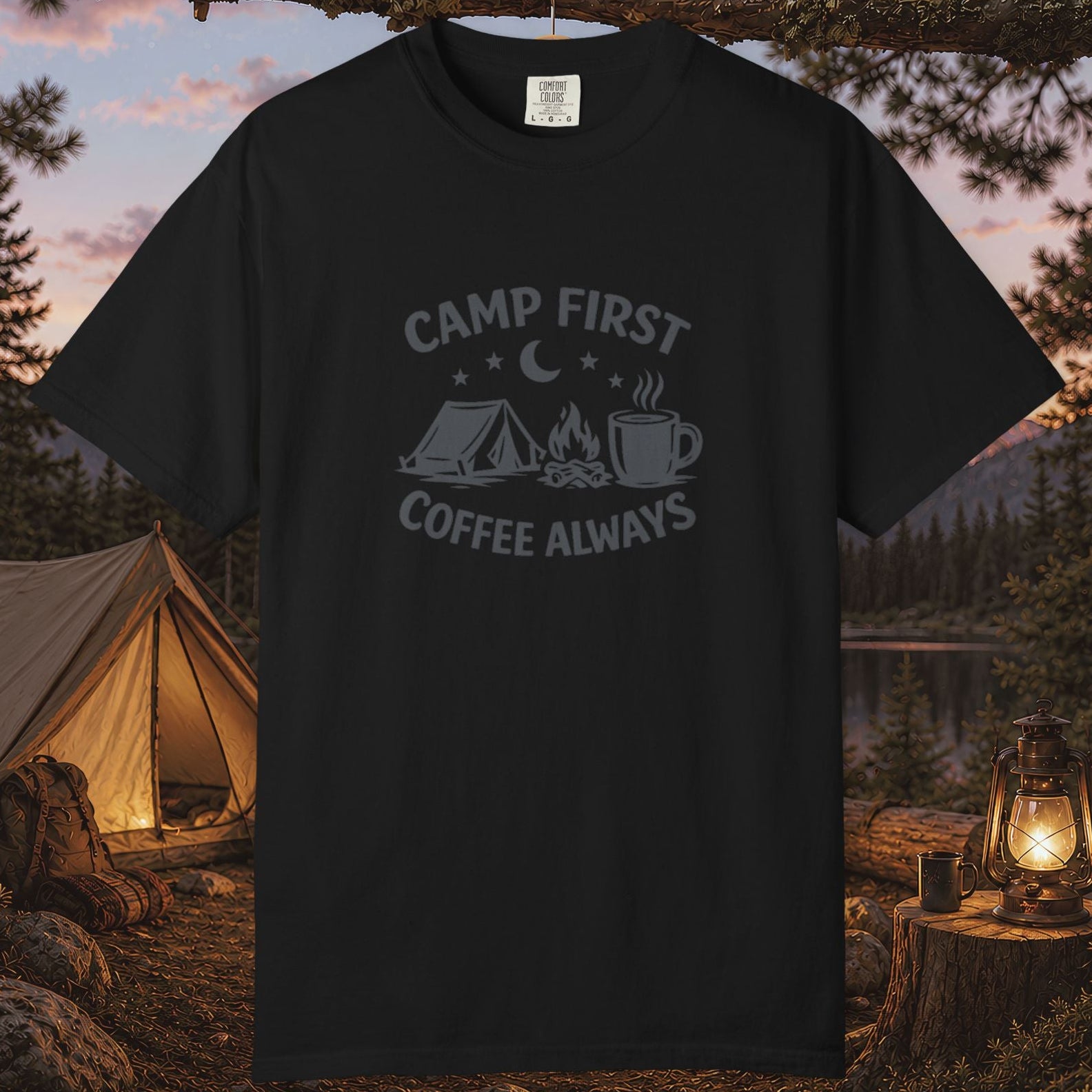 Camp First Coffee Always T-Shirt