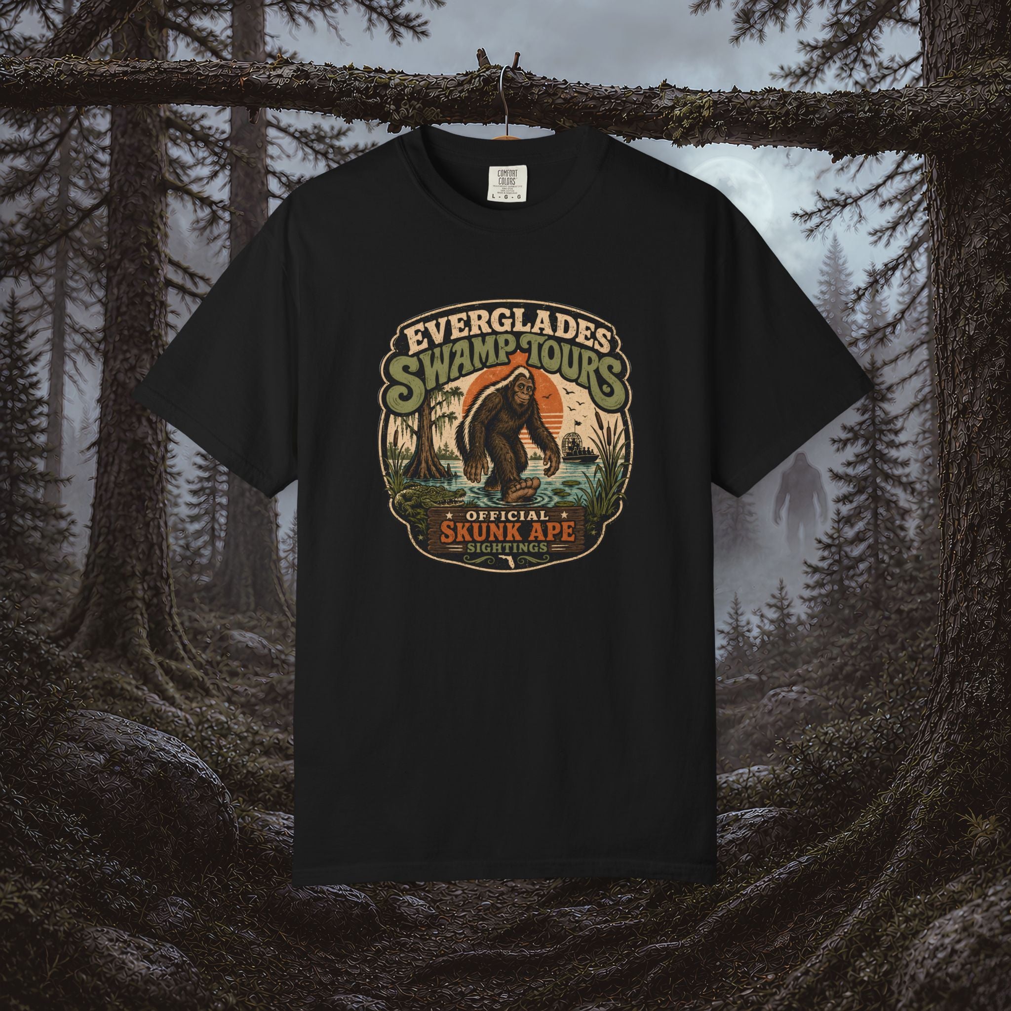 Everglades Swamp Tours T‑Shirt — Official Skunk Ape Vintage Graphic