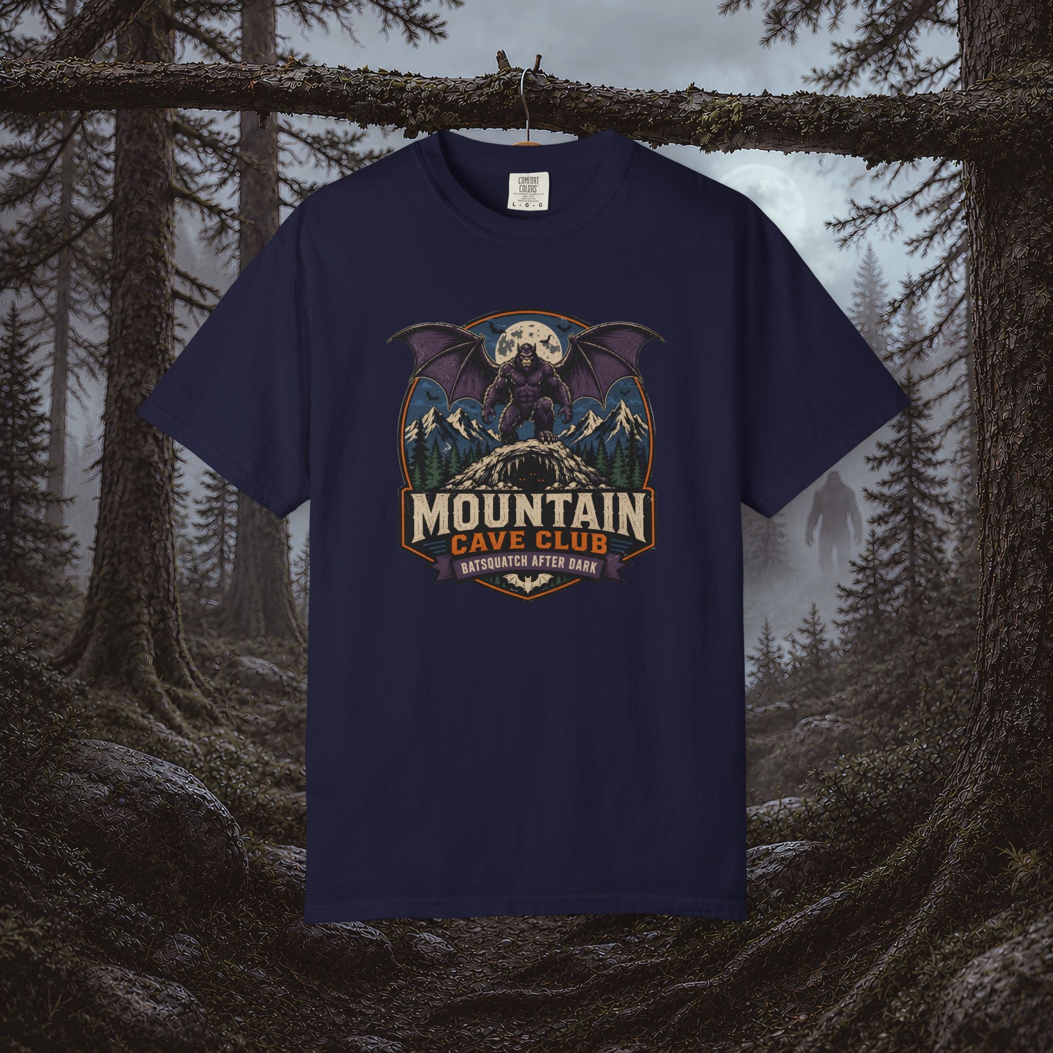 Batsquatch Mountain Cave Club Tee — Vintage Adventure T-Shirt