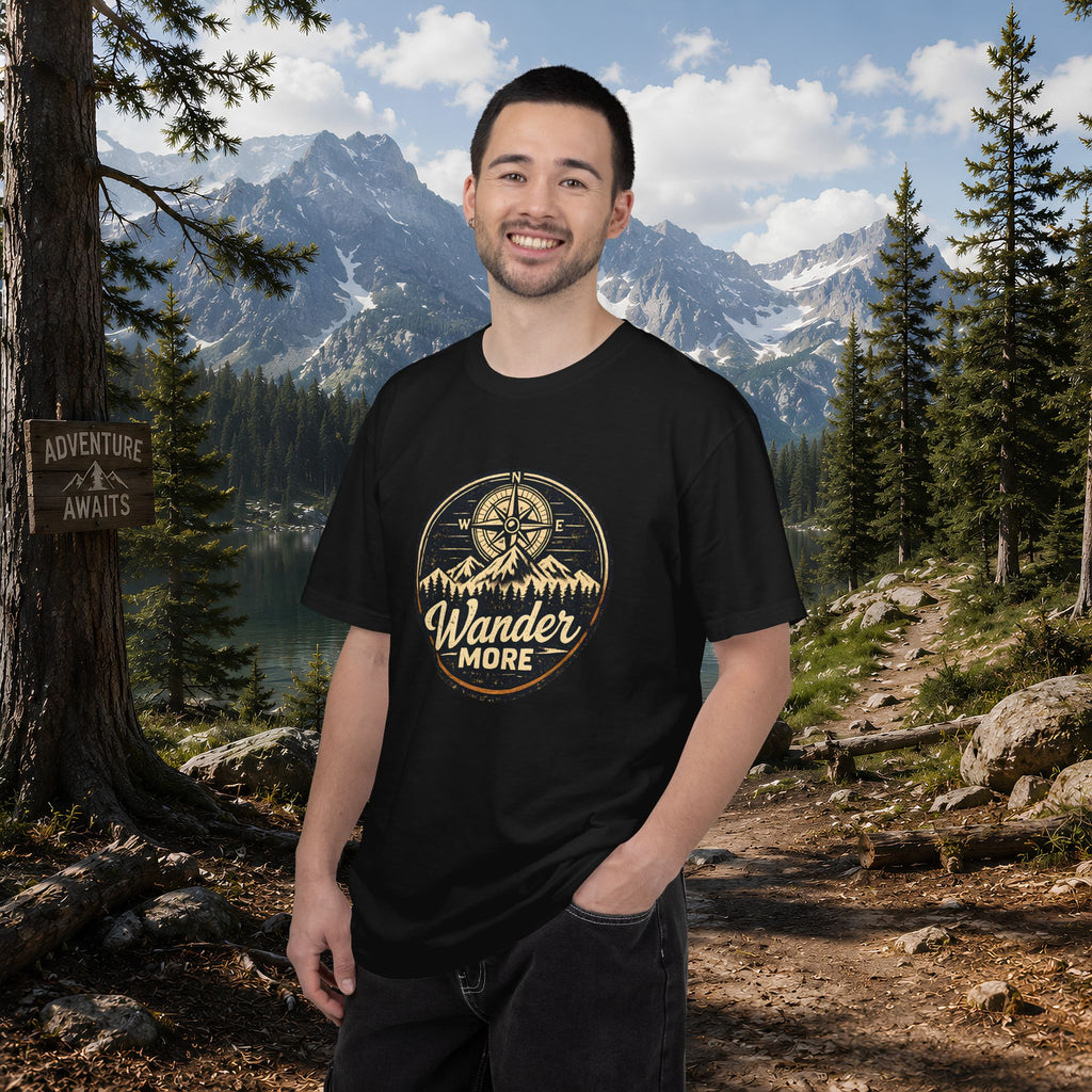 Wander More T-Shirt — Adventure Compass Graphic Tee