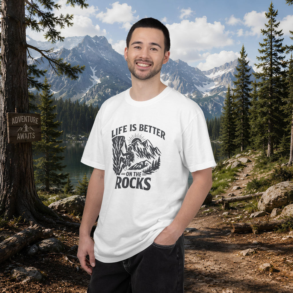 Life Is Better on the Rocks Mountain T-Shirt - Climbing Tee