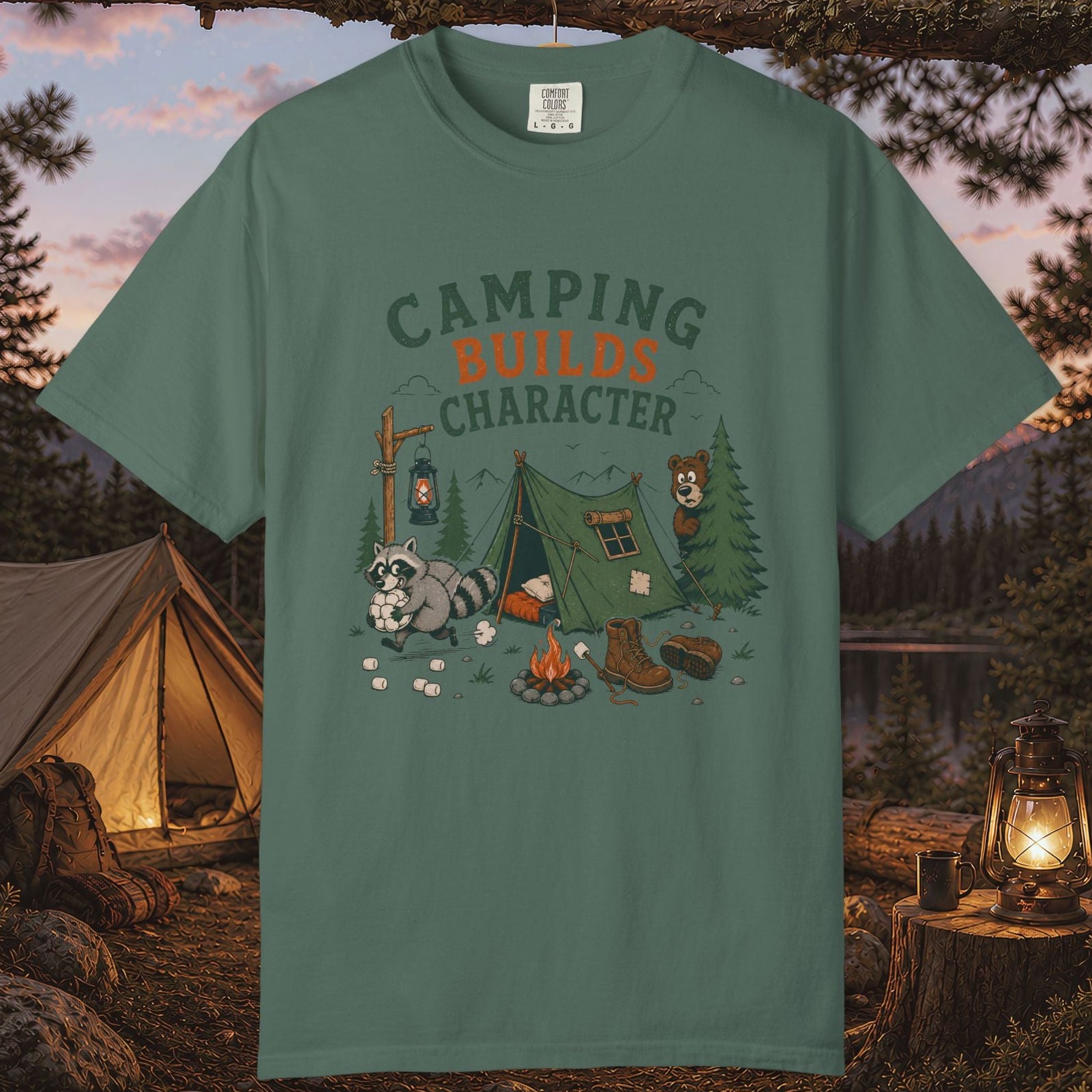 Camping Builds Character T-Shirt