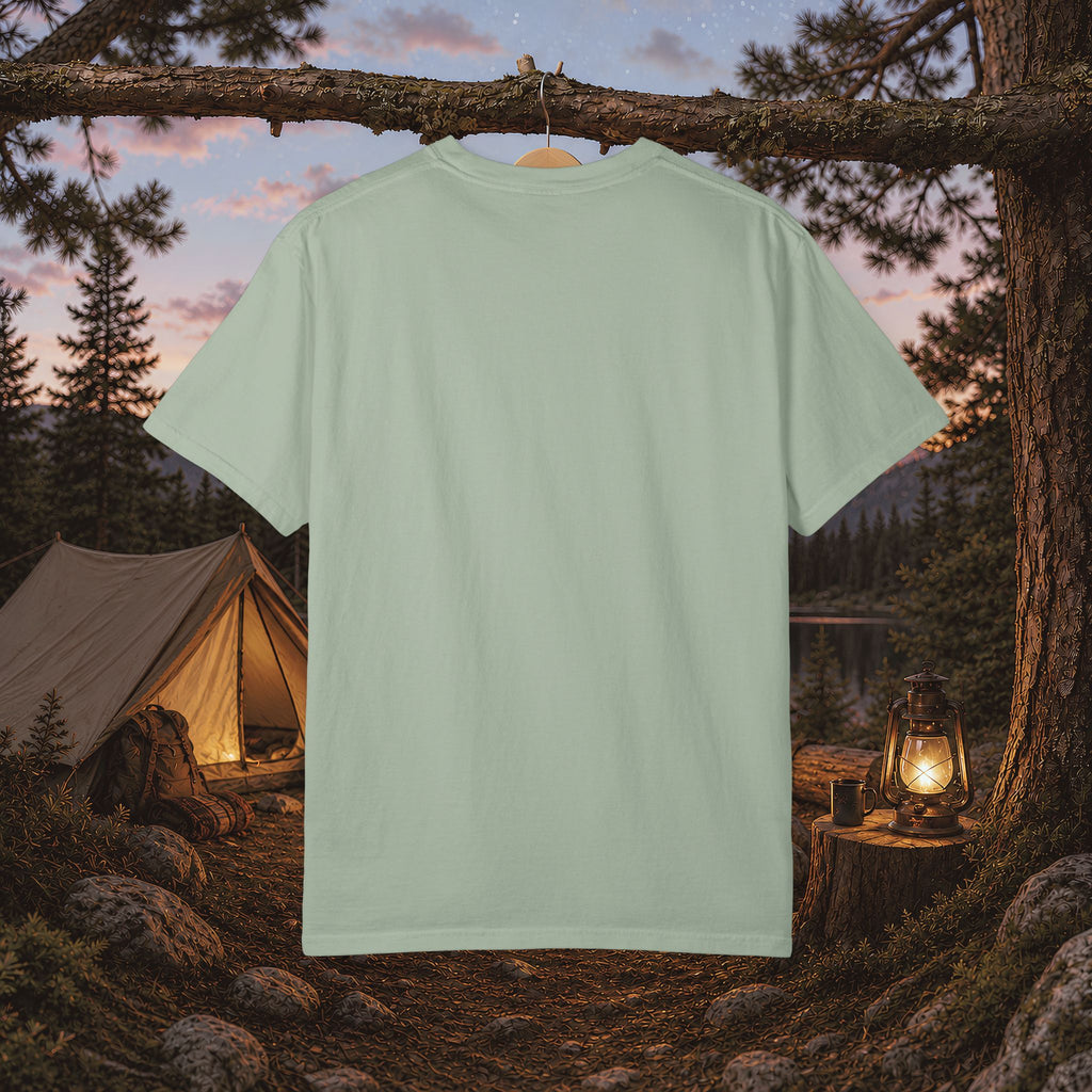 Cabin Nights Crew T-Shirt — Cozy Fox Camping Tee