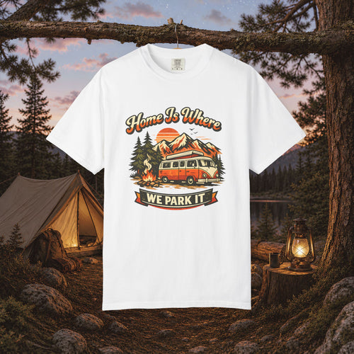 "Home Is Where We Park It" Camper Van Graphic Tee