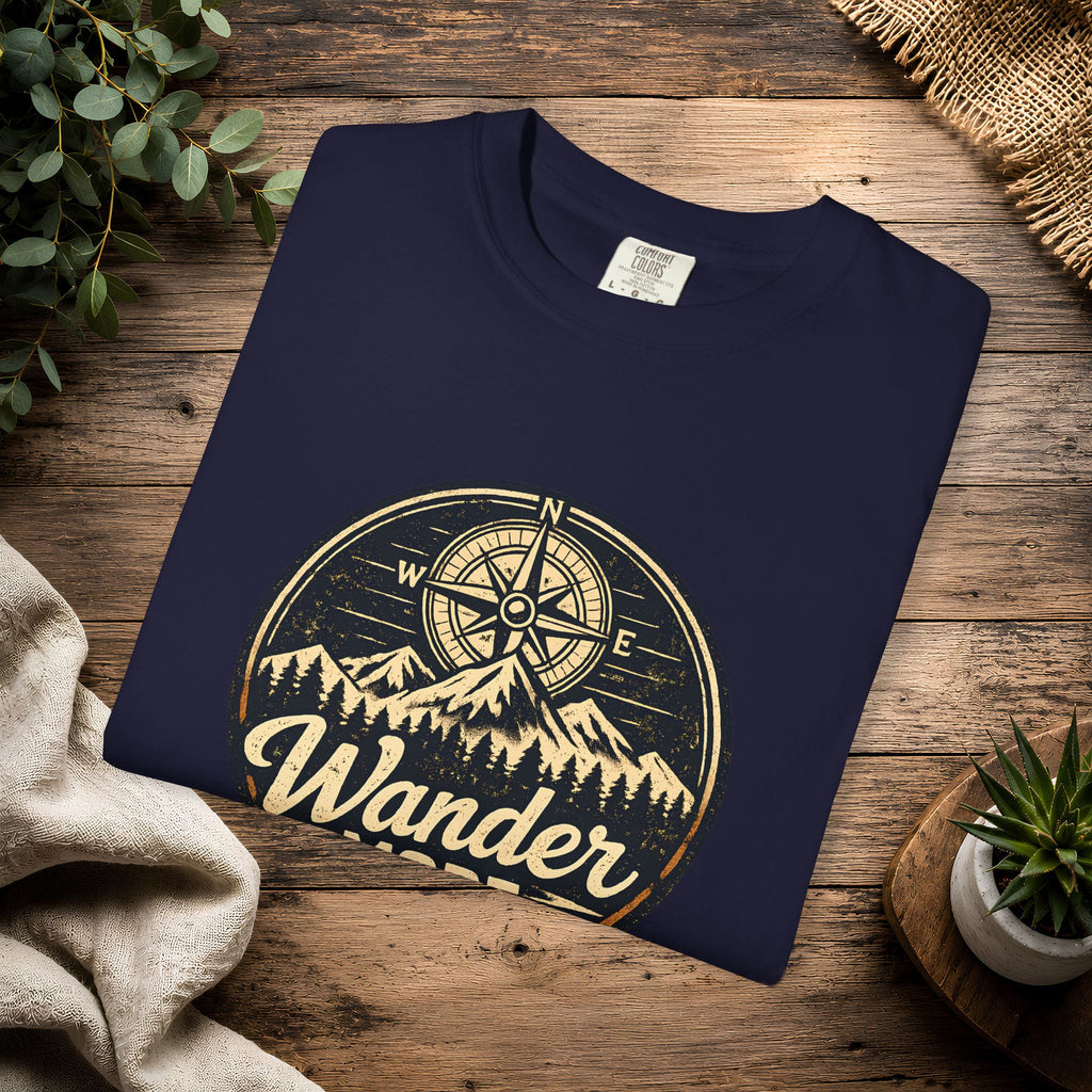 Wander More T-Shirt — Adventure Compass Graphic Tee