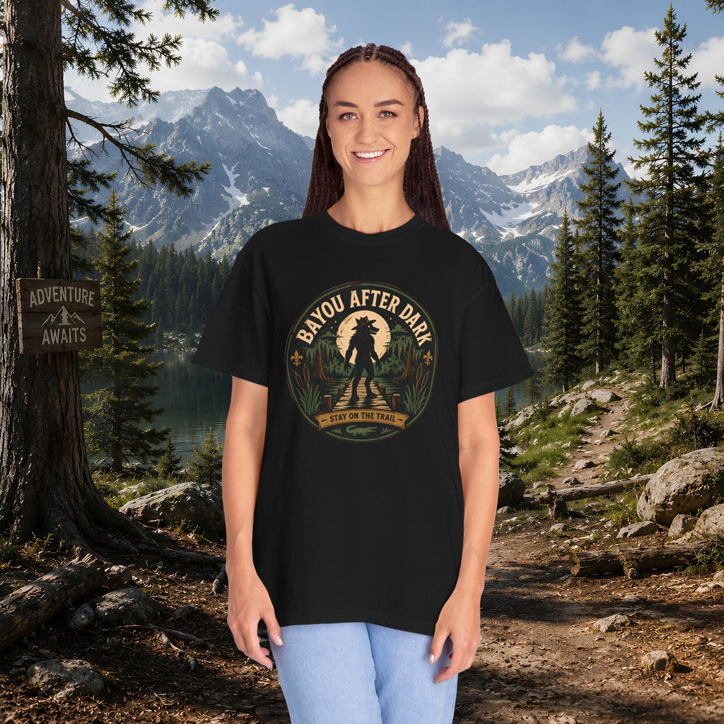 Rougarou Bayou After Dark T-Shirt — Swamp Cryptid Graphic Tee