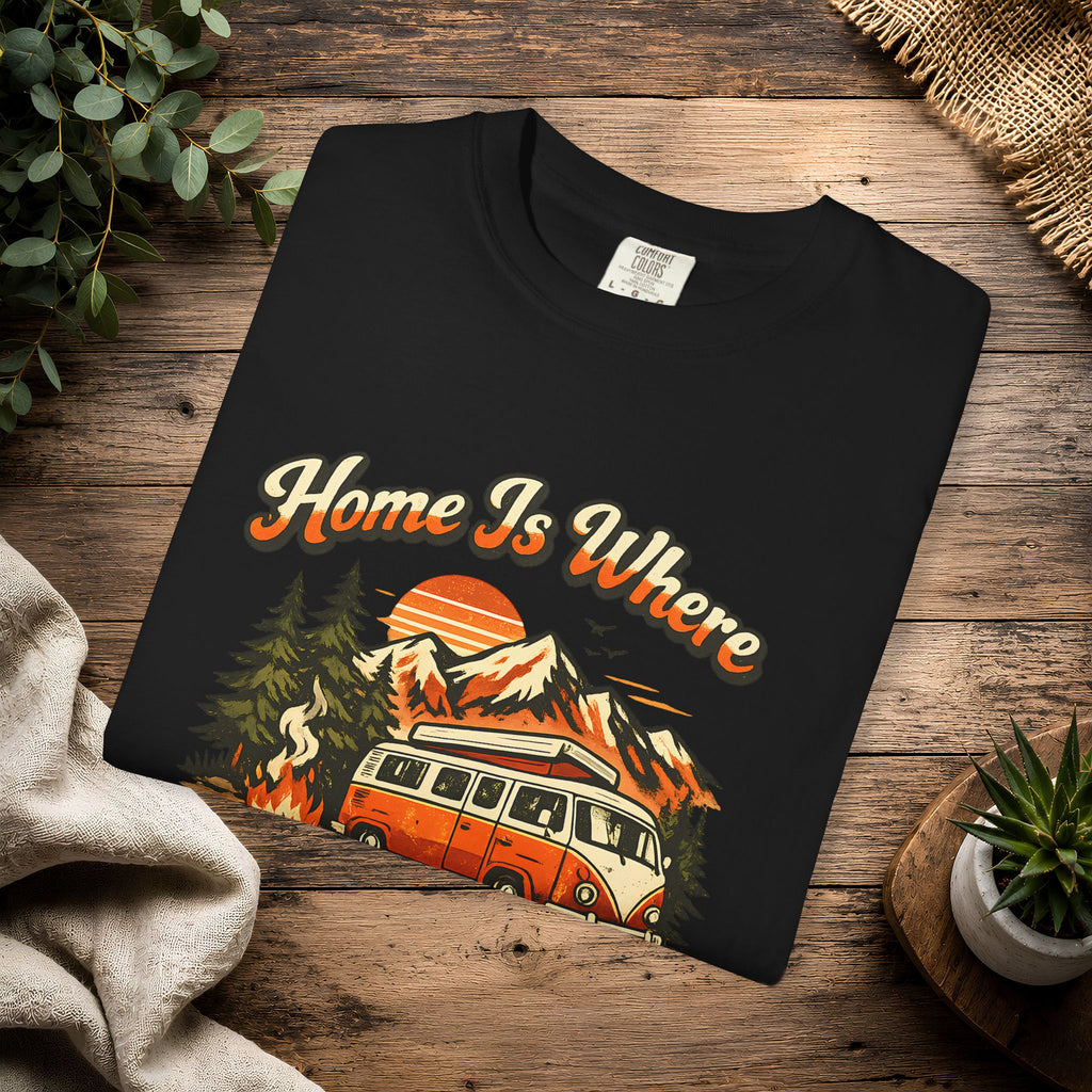 "Home Is Where We Park It" Camper Van Graphic Tee